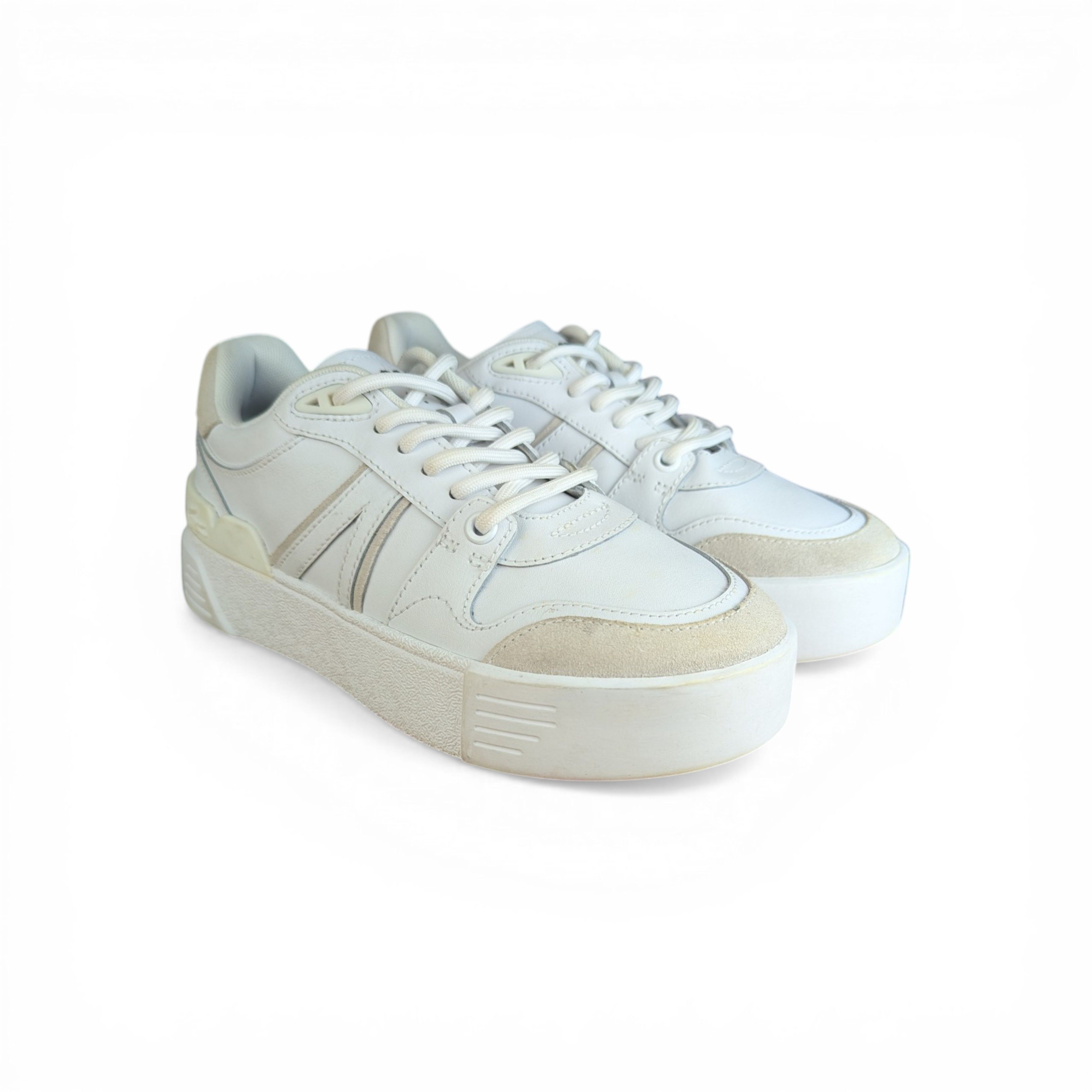 Lacoste LACOSTE WHITE SNEAKERS Size US 7 / IT 37 - 3 Thumbnail
