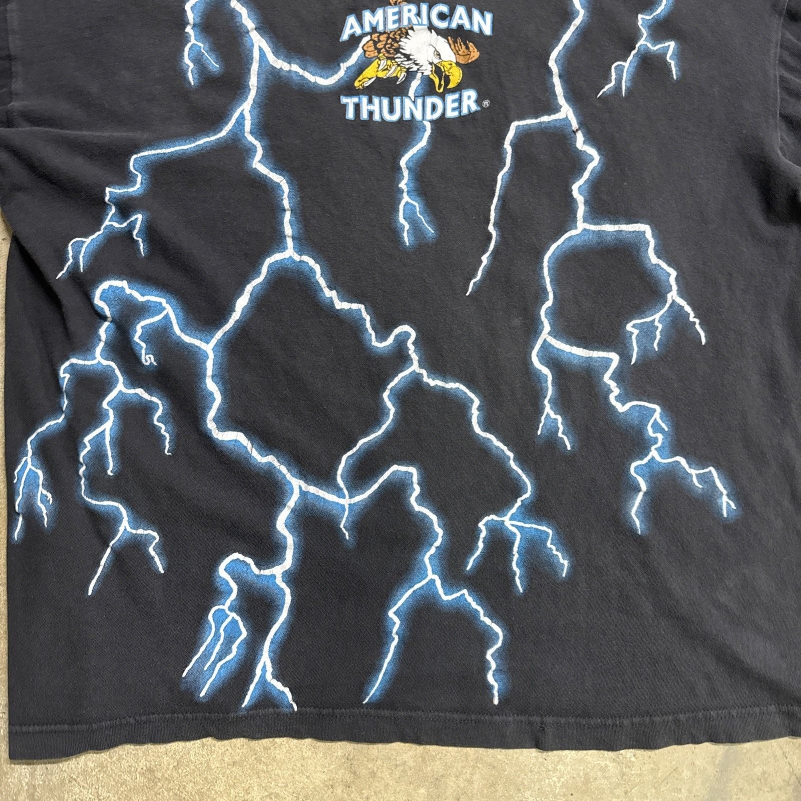 Harley Davidson Vintage American Thunder Shirt Large Black 90s Eagle Native Size US L / EU 52-54 / 3 - 7 Thumbnail