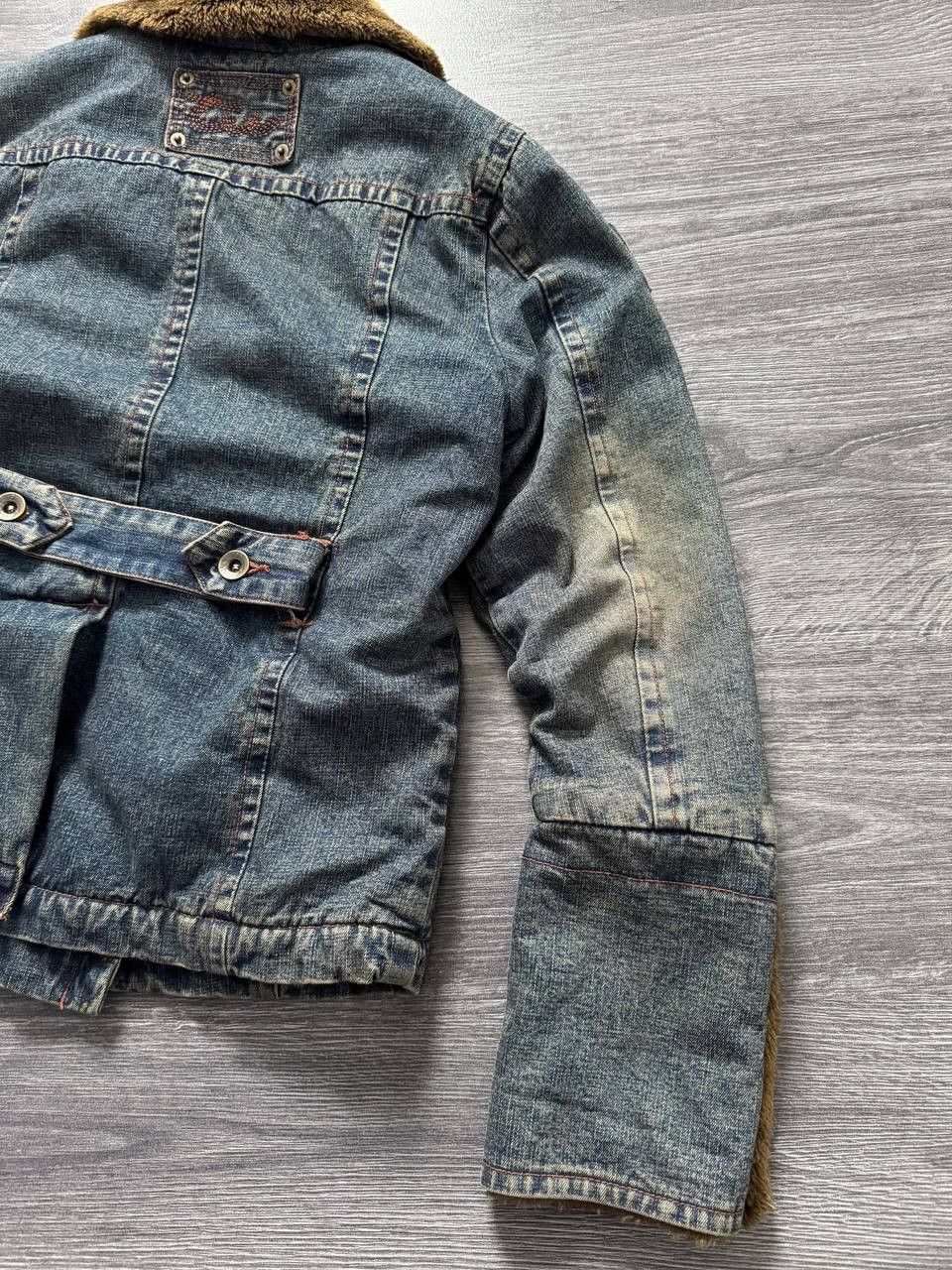 Japanese Brand Y2K Faux Fur Collar Denim Jacket Vintage Dolce Gabbana style Size M / US 6-8 / IT 42-44 - 10 Thumbnail
