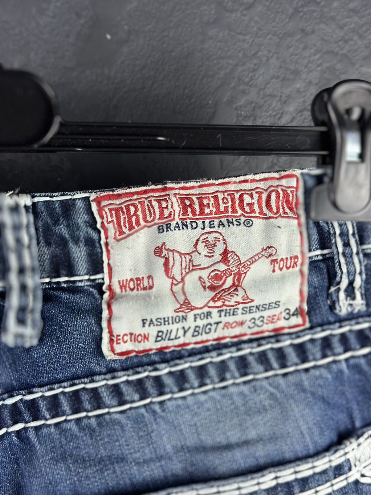 True Religion True Religion Jeans White Stitch Made in USA Size US 33 - 5 Thumbnail