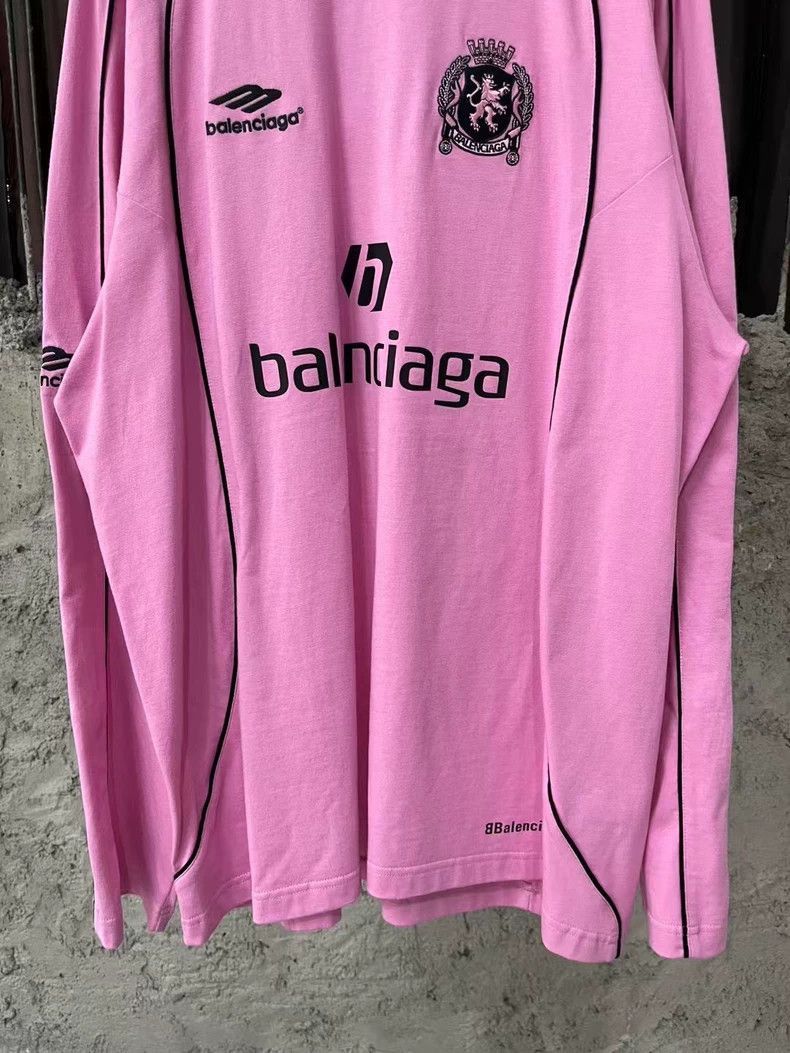 Balenciaga Balenciaga Long Sleeve Pink Soccer Jersey-2506 Size US M / EU 48-50 / 2 - 4 Thumbnail