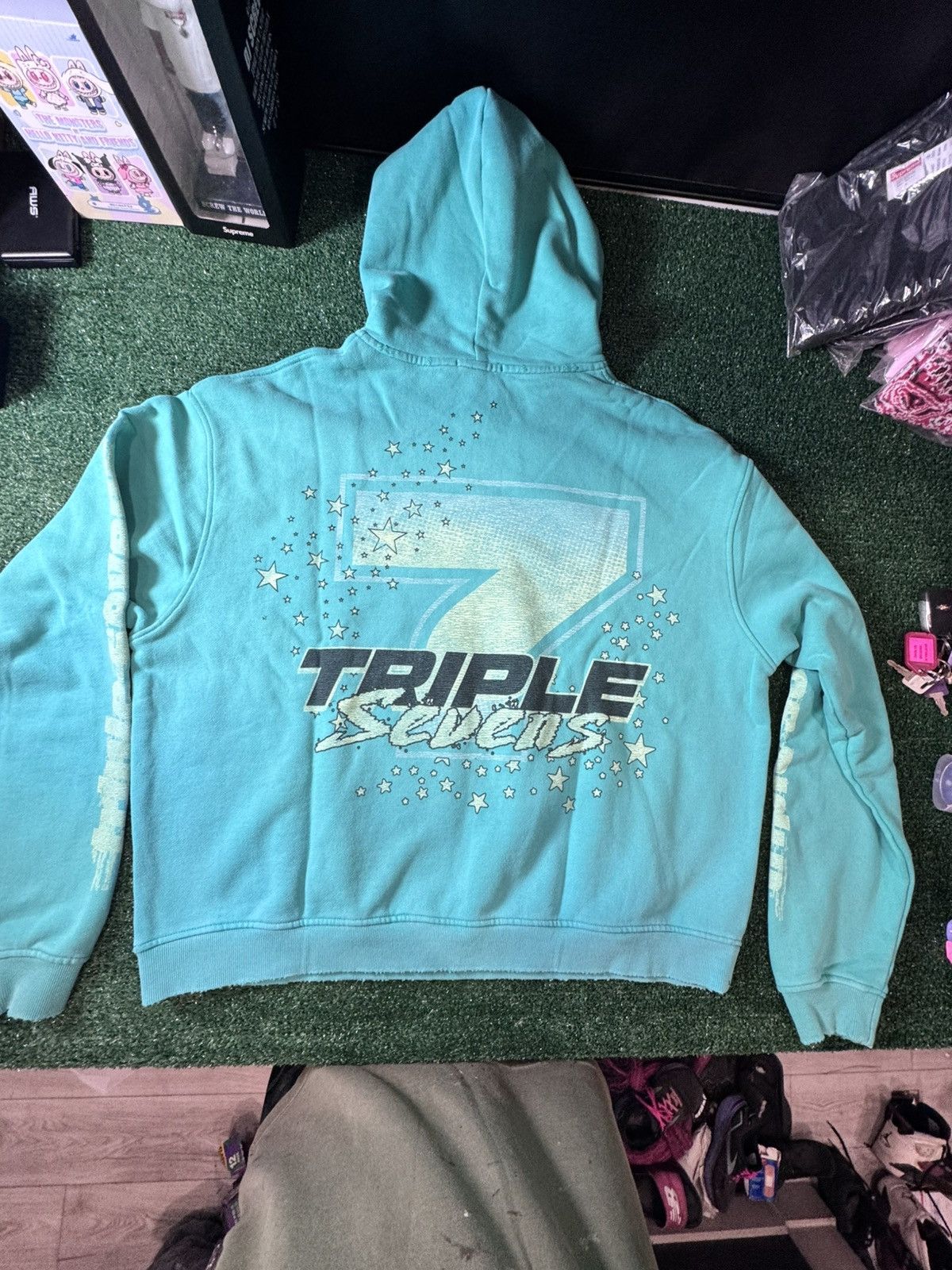 TRIPLE SEVENS Triple sevens Teal Hoodie Size US L / EU 52-54 / 3 - 2 Thumbnail