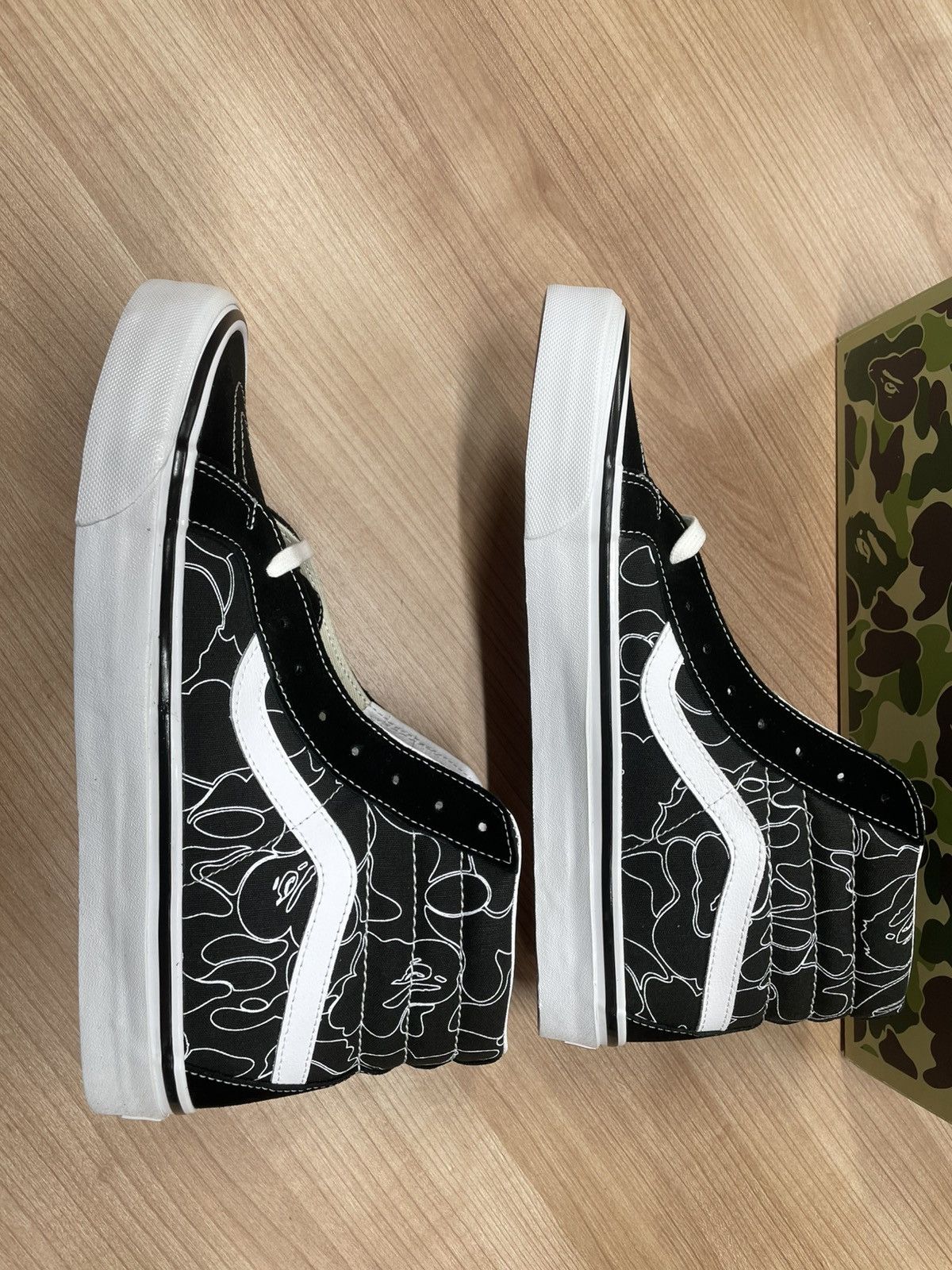 Bape × Vans VANS LINE ABC CAMO SK8-HI 38 DX Size US 11.5 / EU 44-45 - 3 Thumbnail