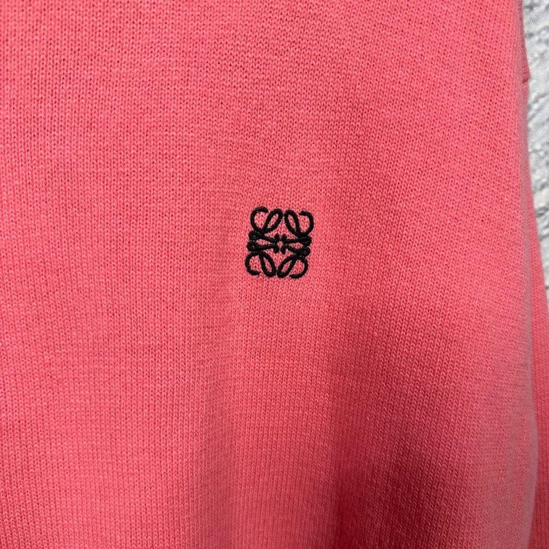 Loewe LOEWE Coral pink embroidered Logo high collar sweater Size L / US 10 / IT 46 - 3 Thumbnail