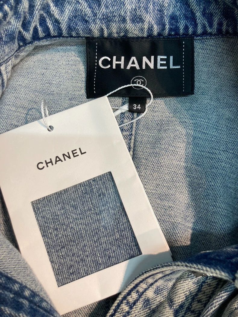 Chanel Chanel Old ruffled denim jacket Size XXS / US 00 / IT 34 - 4 Thumbnail