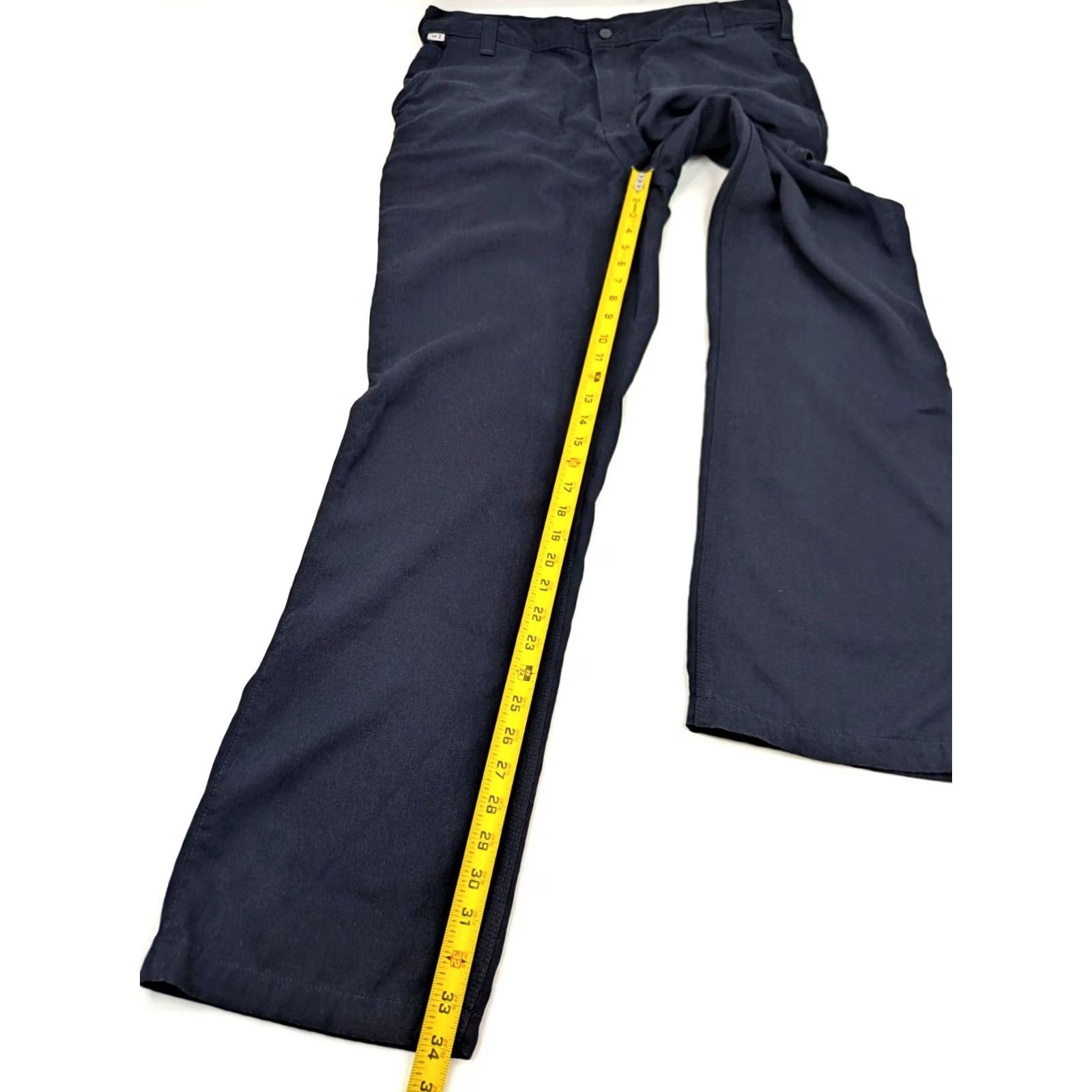 Carhartt Carhartt FR Flame Resistant Relaxed Fit Straight Pants Men 39x34 Navy Blue Cargo Workwear PANTS Mens Size US 39 - 3 Thumbnail