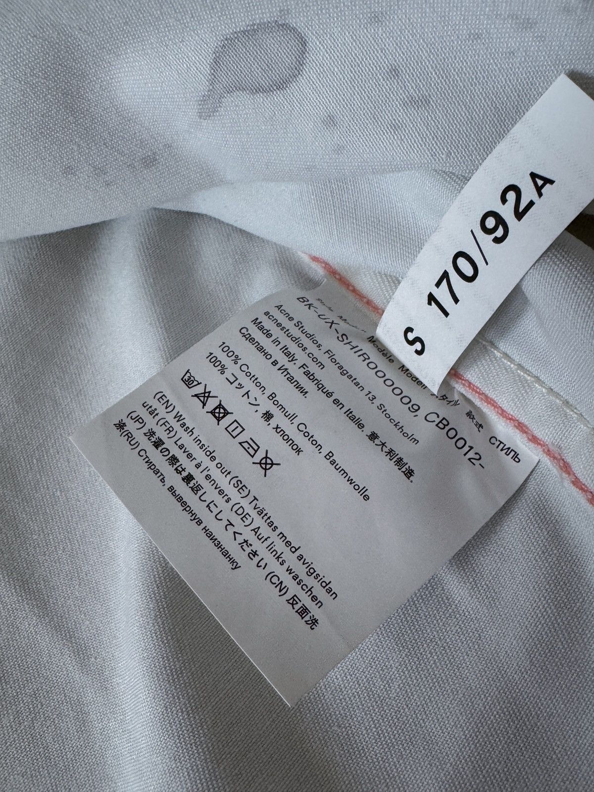 Acne Studios Acne Studios Splatter Painted White Denim Shirt Small Medium Size US S / EU 44-46 / 1 - 5 Thumbnail
