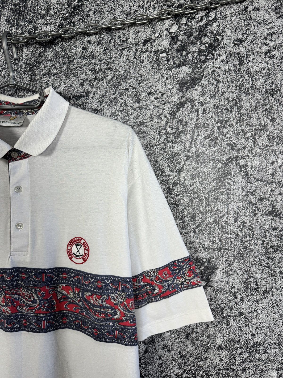 Lyle & Scott Lyle Scott Vintage Polo Shirt Royal Dornoch Golf Club 90s XL Size US XL / EU 56 / 4 - 2 Thumbnail