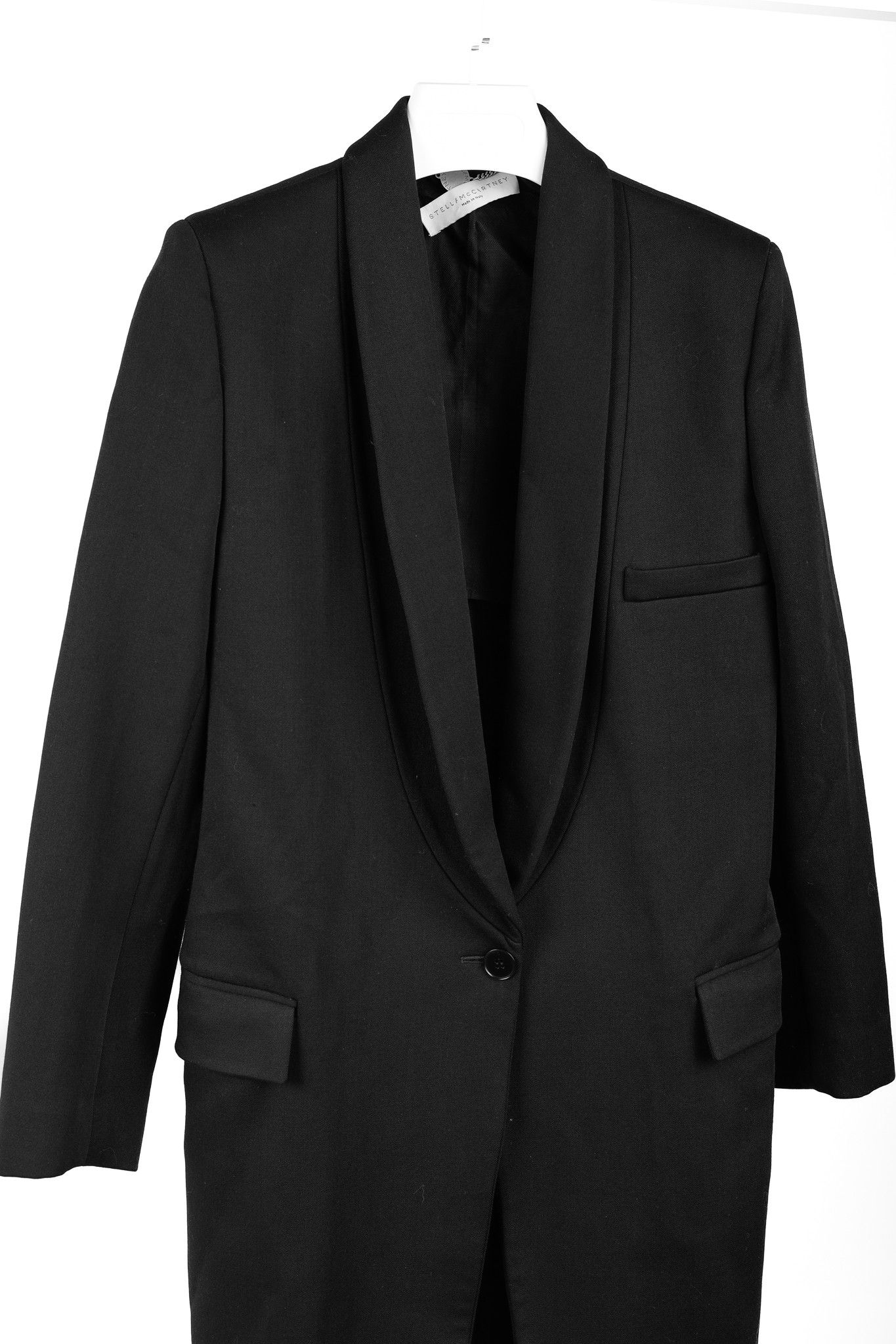 Stella McCartney Stella McCartney Black Wool-Gabardine Coat Size S / US 4 / IT 40 - 3 Thumbnail