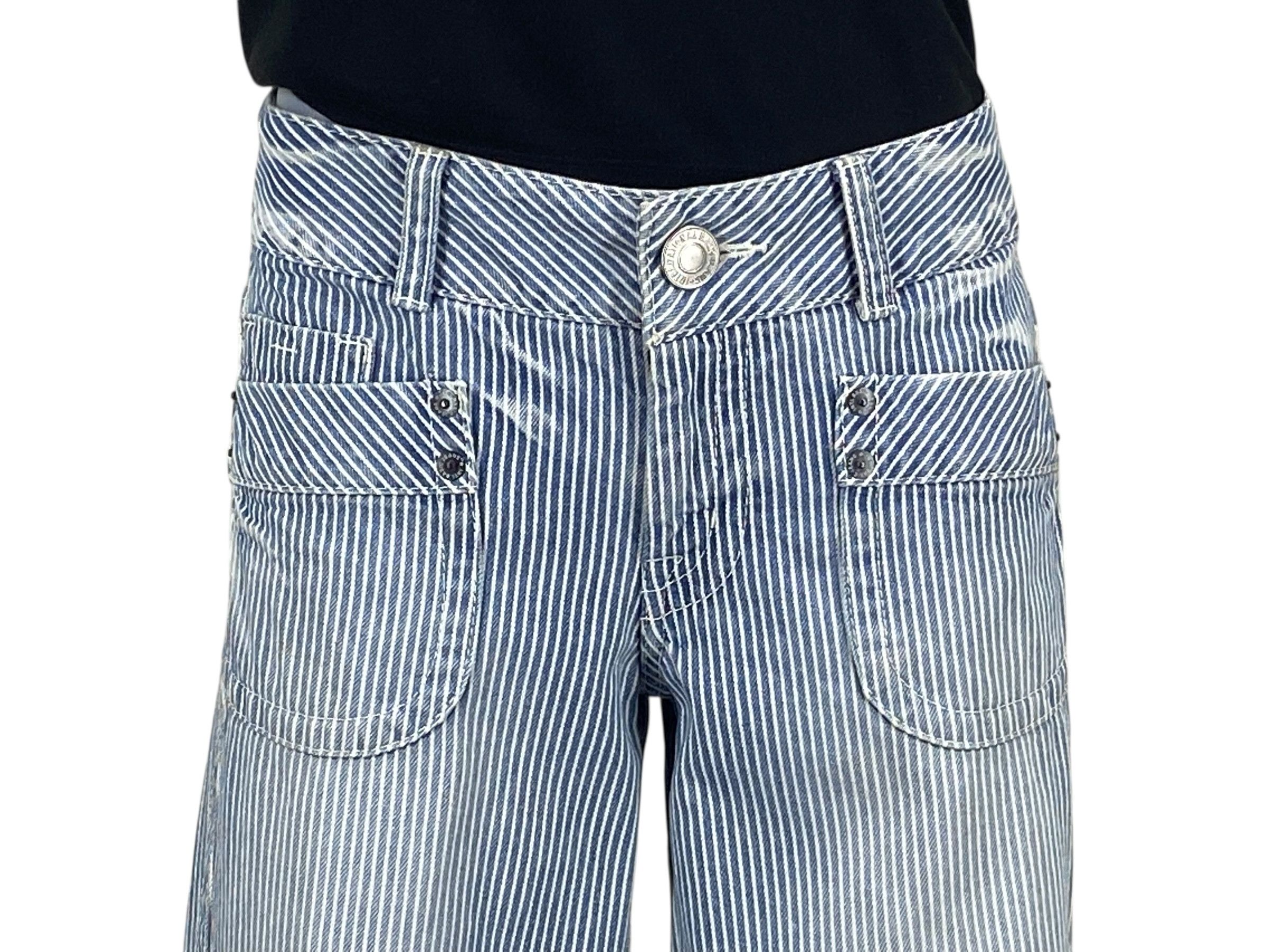 Japanese Brand Sasson Jeans Stripes Pants Workwear Size 30" / US 8 / IT 44 - 3 Thumbnail