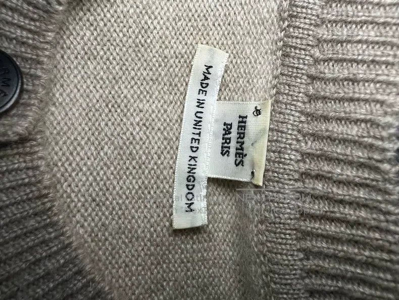 Hermes Hermes Women's Cashmere Sweater with Khaki Brown Patchwork Size XS / US 0-2 / IT 36-38 - 3 Thumbnail