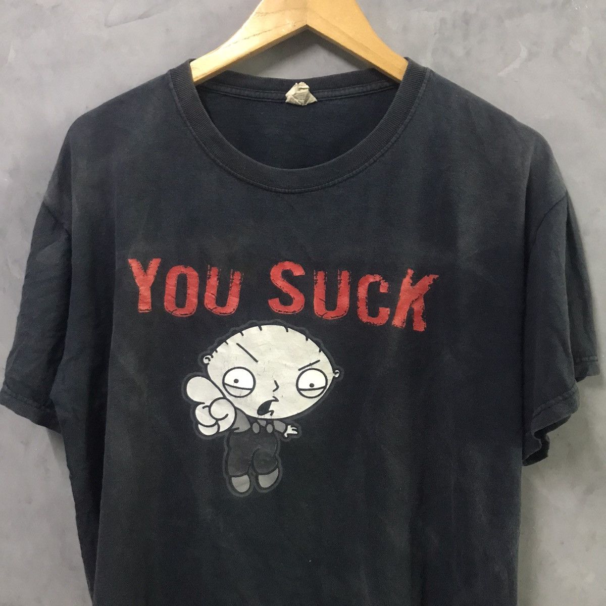 Fruit Of The Loom × Vintage Vintage Family Guy Stewie “You Suck” T-Shirt Size US L / EU 52-54 / 3 - 4 Thumbnail