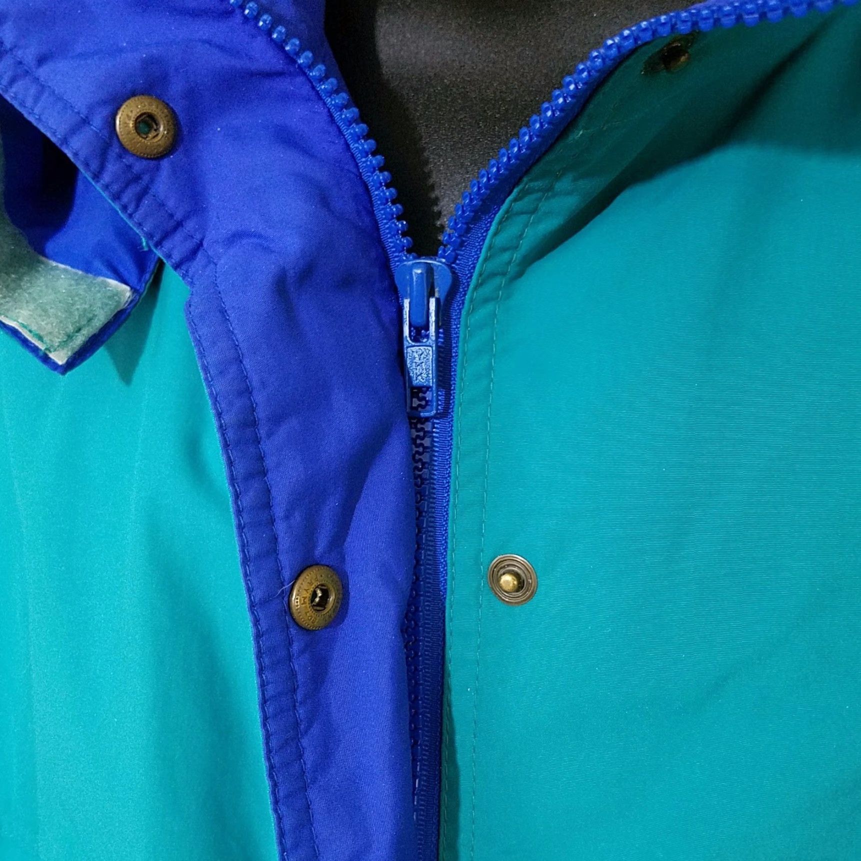 Vintage VINTAGE Sportif USA Womens Windbreaker Jacket 90s Raincoat Hood Turquoise Size 12 Size XL / US 12-14 / IT 48-50 - 4 Thumbnail