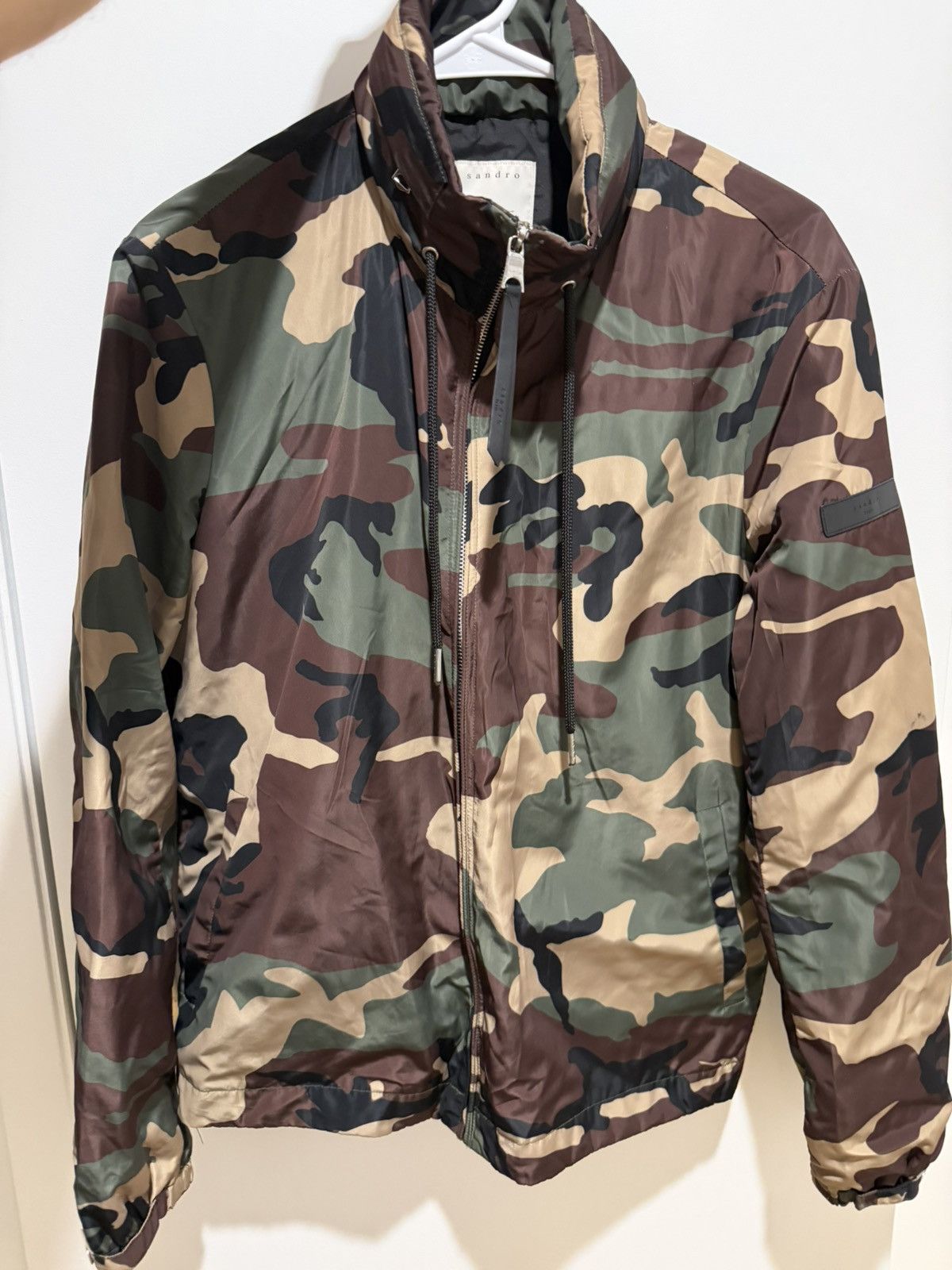 Sandro Sandro Paris Camouflage Lightweight Rain Jacket Size US XS / EU 42 / 0 - 1 Thumbnail