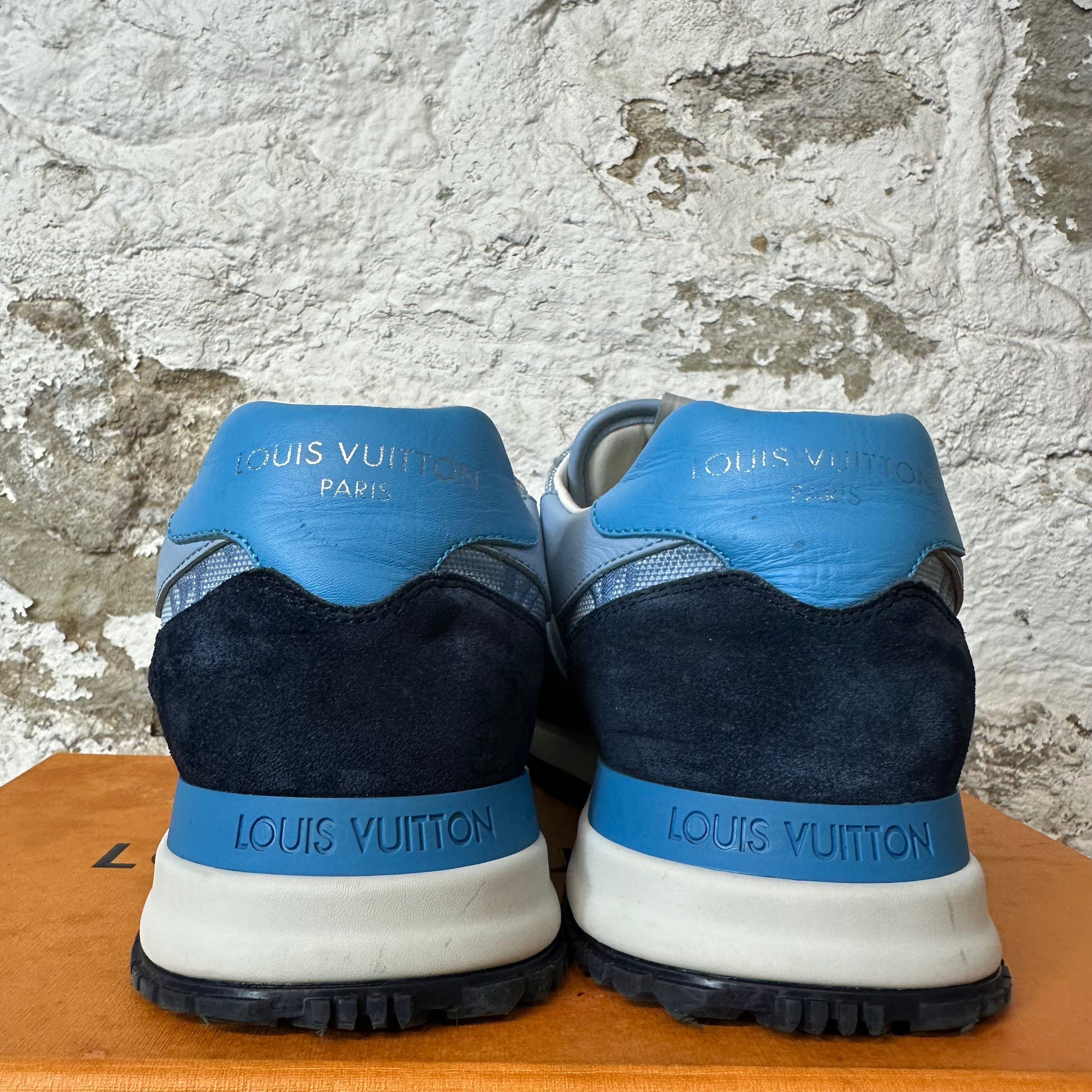 Louis Vuitton Louis Vuitton Blue Monogram Runaway Sneaker Sz 6.5 (5LV) Size US 6.5 / EU 39-40 - 5 Thumbnail