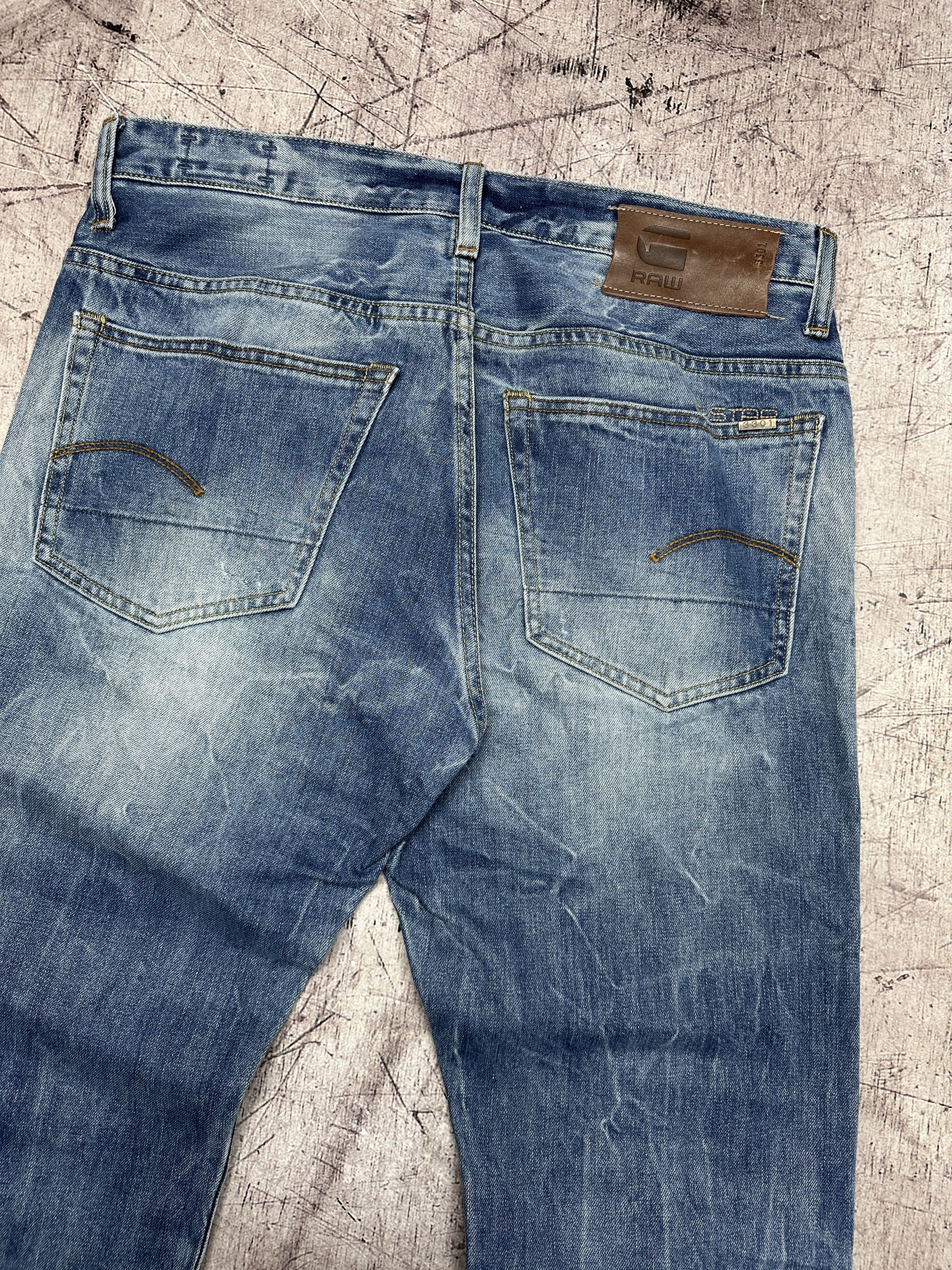 G-Star G Star Raw 3301 Straight Mens Denim Pants Jeans Size US 33 - 2 Thumbnail