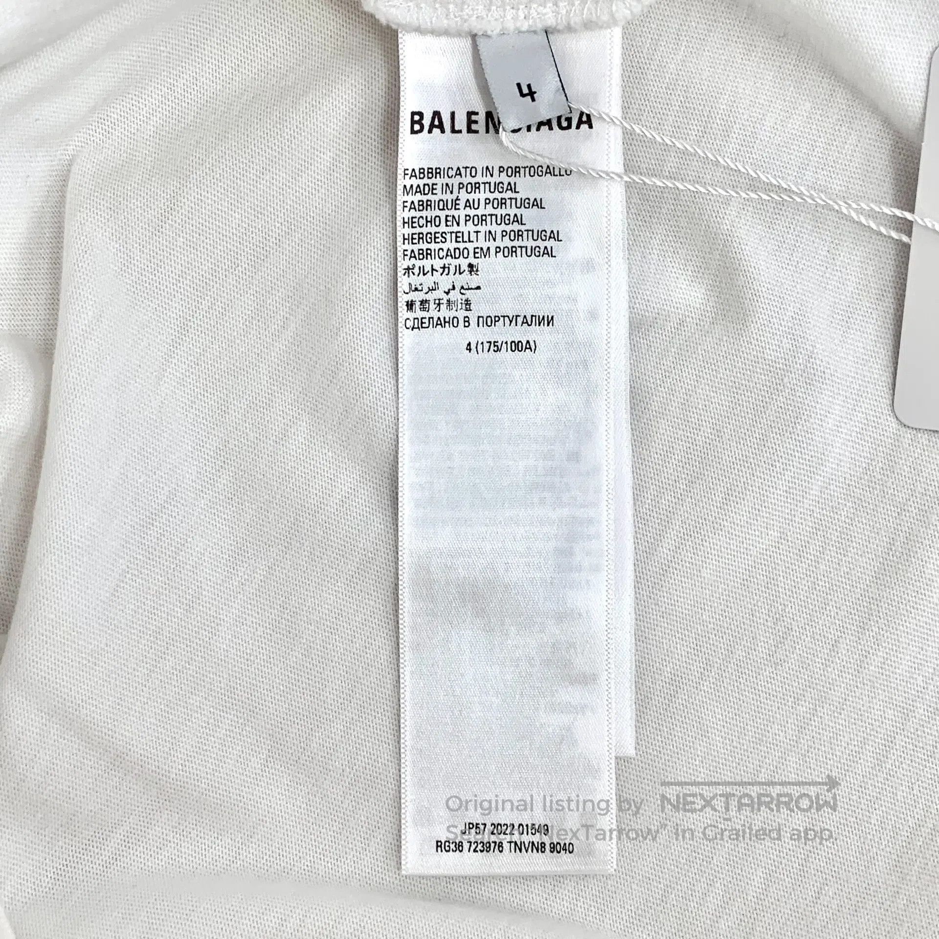 Balenciaga Balenciaga White logo print cotton round neck short sleeve Size US L / EU 52-54 / 3 - 7 Thumbnail