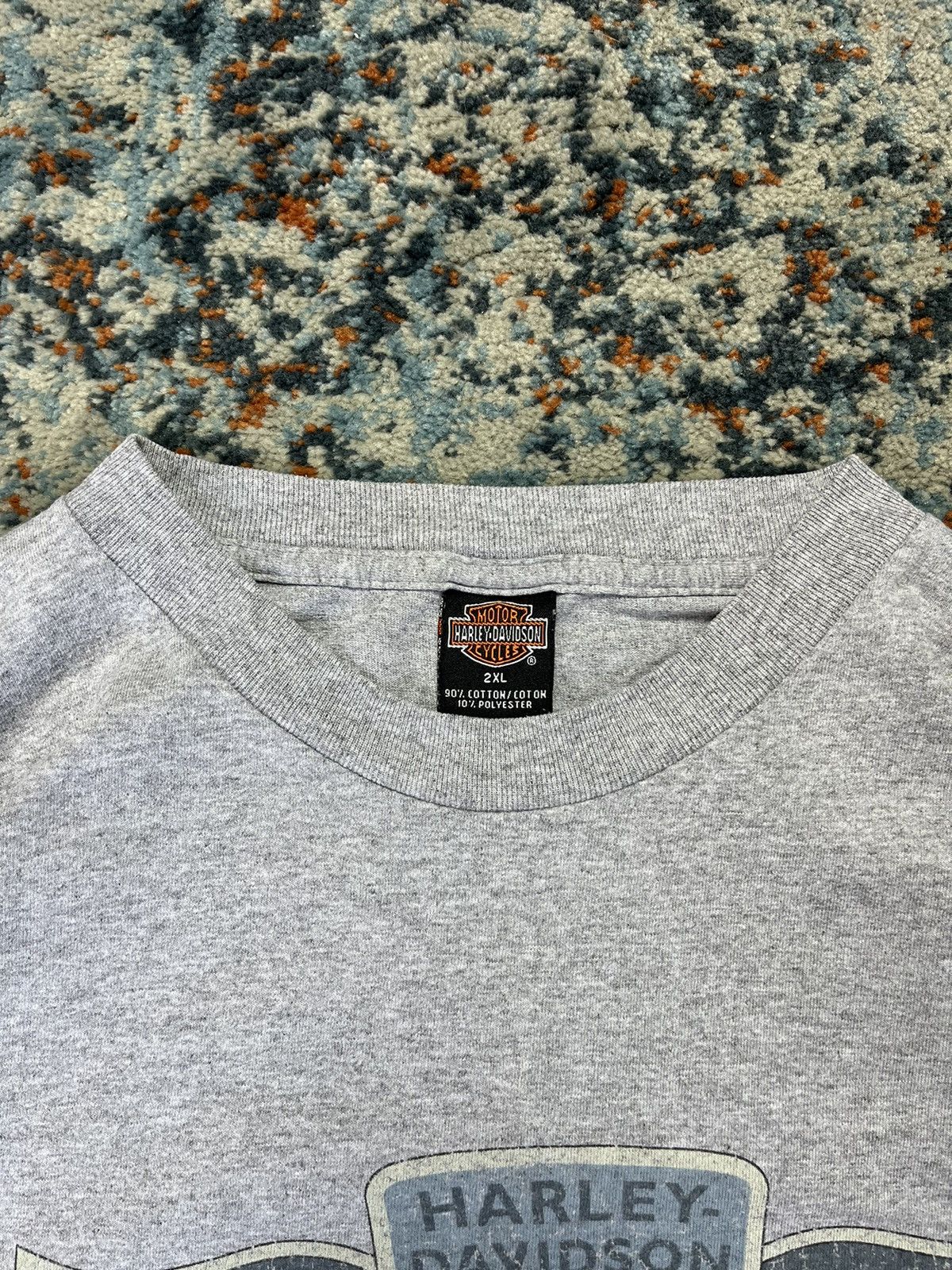 Harley Davidson × Vintage Vintage 90s Harley Davidson graphic heather grey tee Size US XXL / EU 58 / 5 - 10 Thumbnail