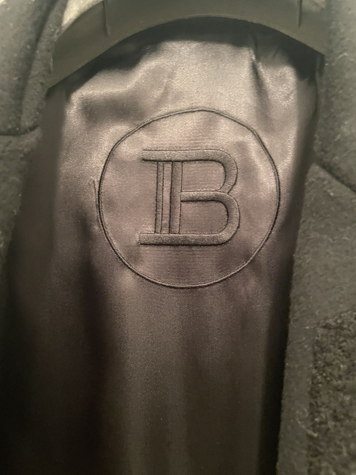 Balmain Black Velcro Strap Coat Size US L / EU 52-54 / 3 - 6 Thumbnail