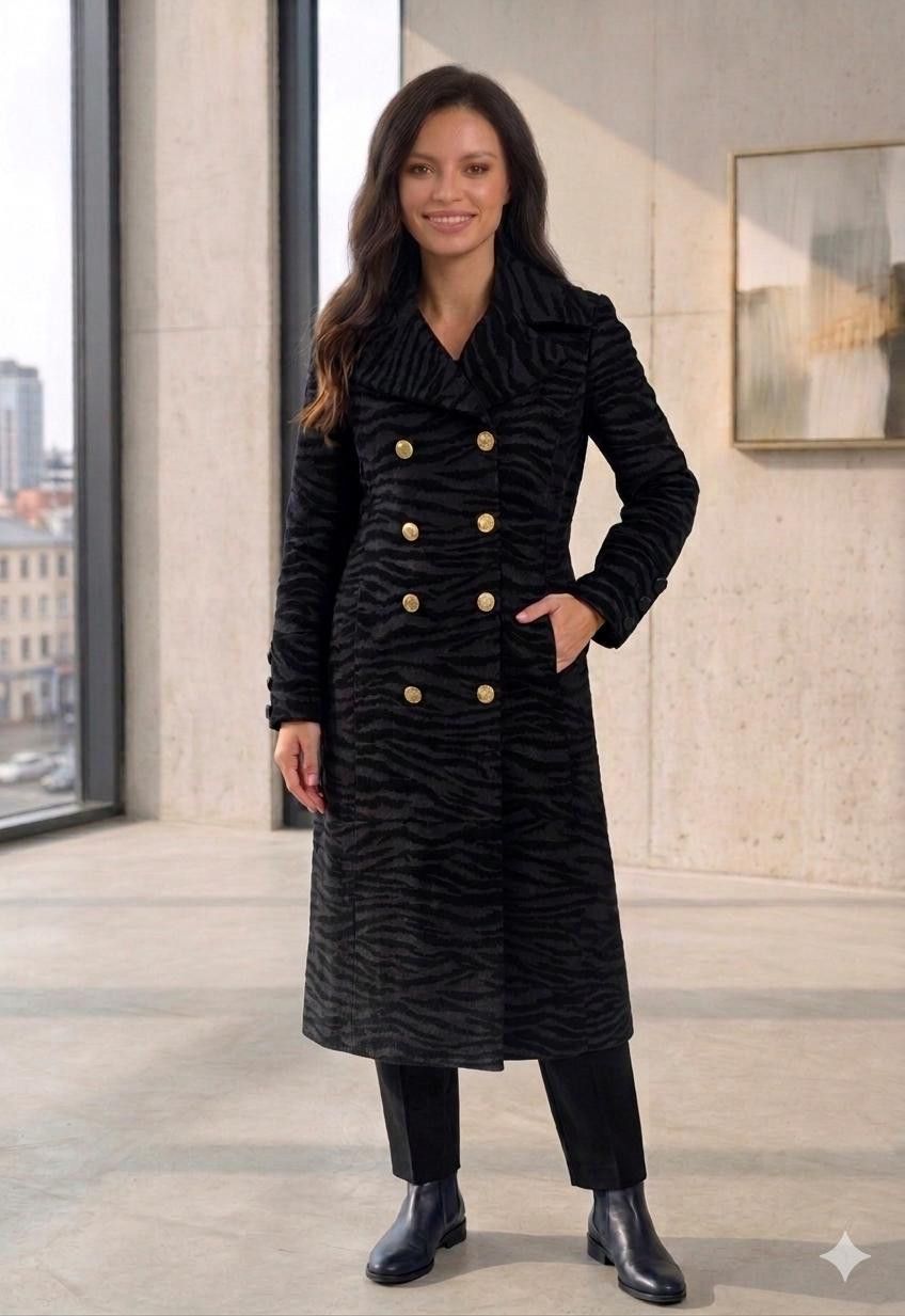 H&M × Kenzo Kenzo Paris x H&M Women’s Wool Coat Tiger Pattern Black Size XS / US 0-2 / IT 36-38 - 1 Thumbnail