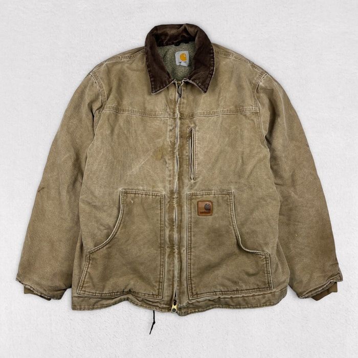 Carhartt Carhartt Duck Canvas Sandstone Ridge Coat Sherpa Line Jacket ...