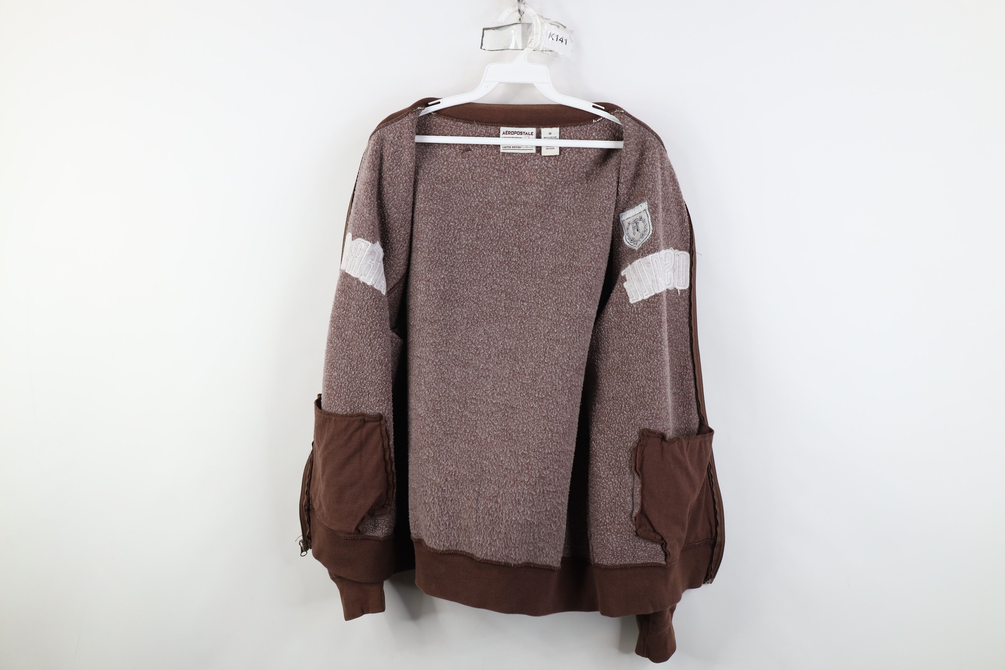 Aeropostale Vintage 90s Y2K Aeropostale Full Zip Sweatshirt Jacket Brown Size US M / EU 48-50 / 2 - 10 Thumbnail