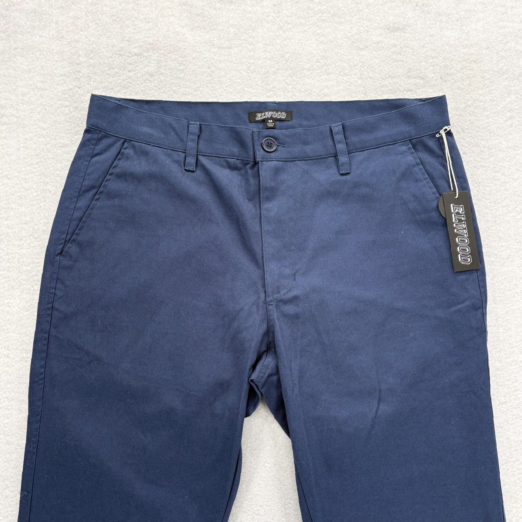 Elwood Elwood Chino Jogger Pants Mens 34 Dark Navy Slim Fit Cotton Casual NWT Revise Size US 34 / EU 50 - 2 Thumbnail