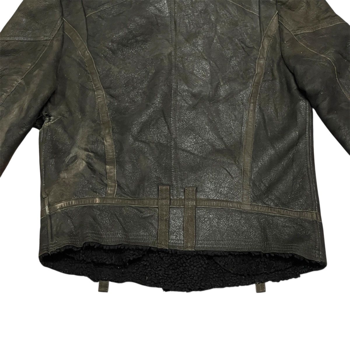 If Six Was Nine Vtg Rick Owen Inspired Avantgarde Sheepskin Leather Jacket Size US S / EU 44-46 / 1 - 18 Thumbnail
