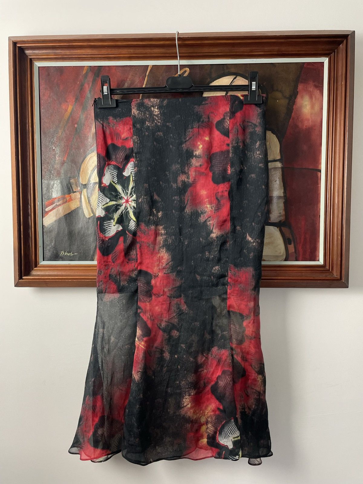 Versace Jeans Couture Vintage Versace Jeans Couture Allover Print Nylon Skirt Maxi Size 28" / US 6 / IT 42 - 2 Thumbnail