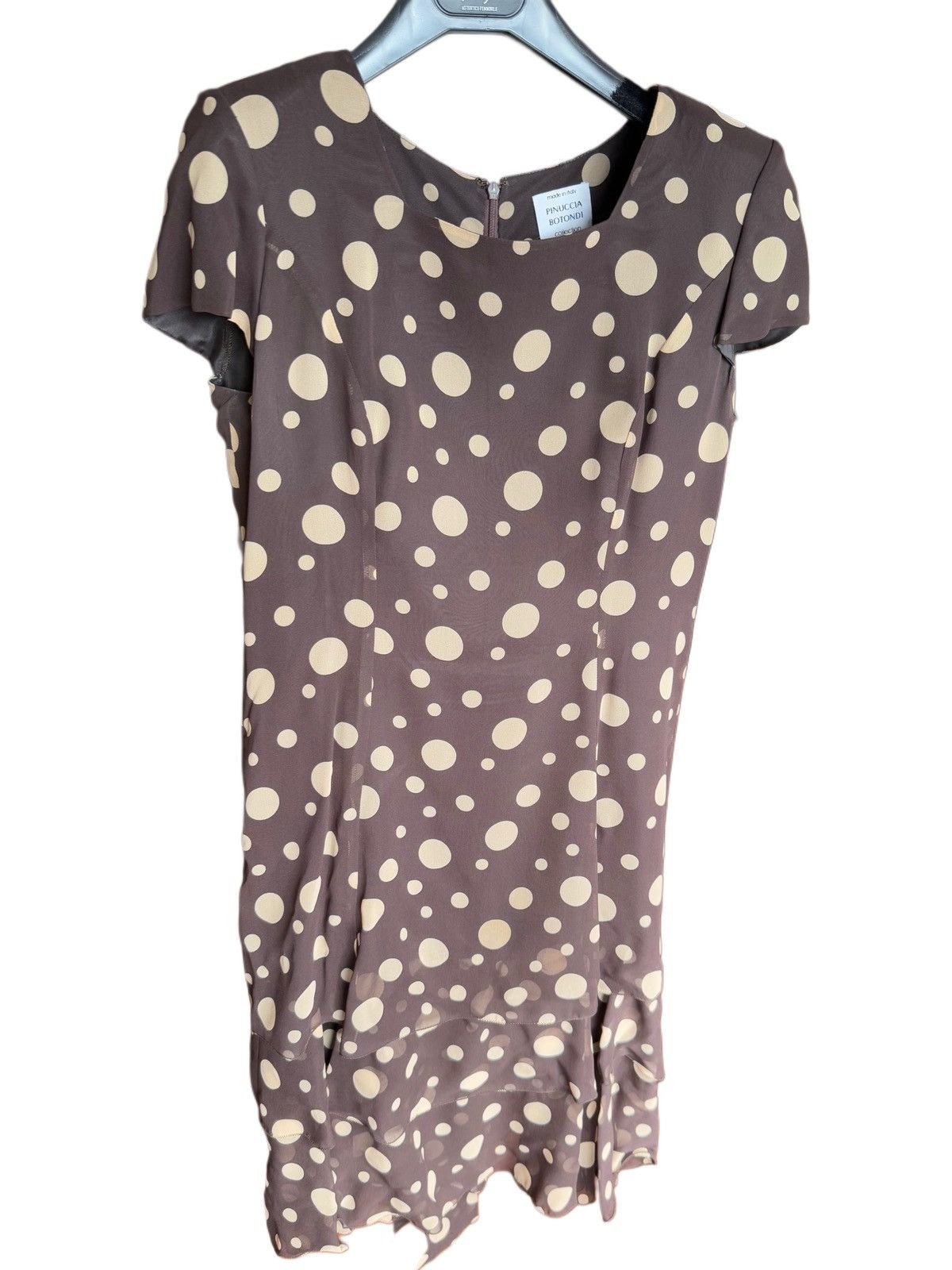 Vintage Pinuccia Botondi Polka Dot Dress Rare 1990s Italian Design Size L / US 10 / IT 46 - 4 Thumbnail