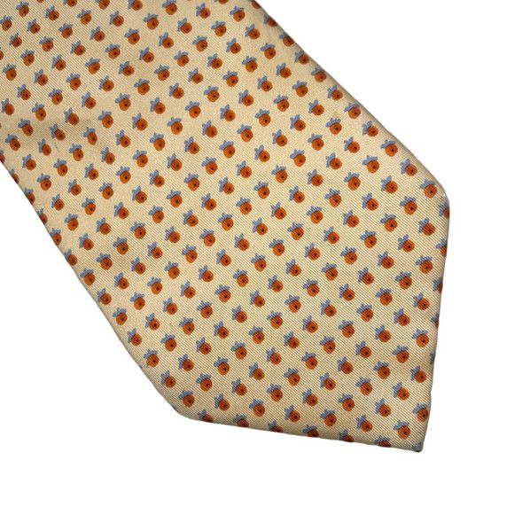 Salvatore Ferragamo Salvatore Ferragamo Peach Floral Silk Tie - Italy 🇮🇹 Size ONE SIZE - 4 Thumbnail