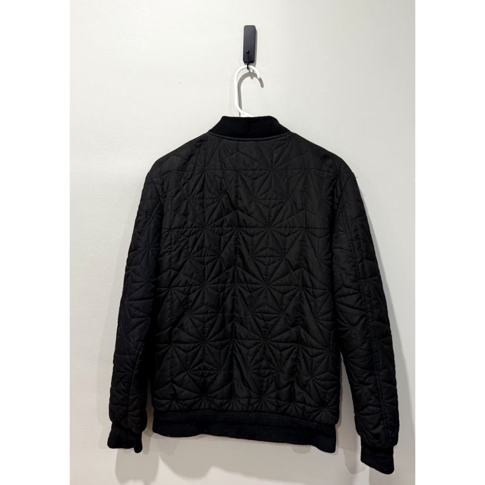 Vintage Stitch Note Bomber Jacket Black S Mens Size US S / EU 44-46 / 1 - 2 Thumbnail