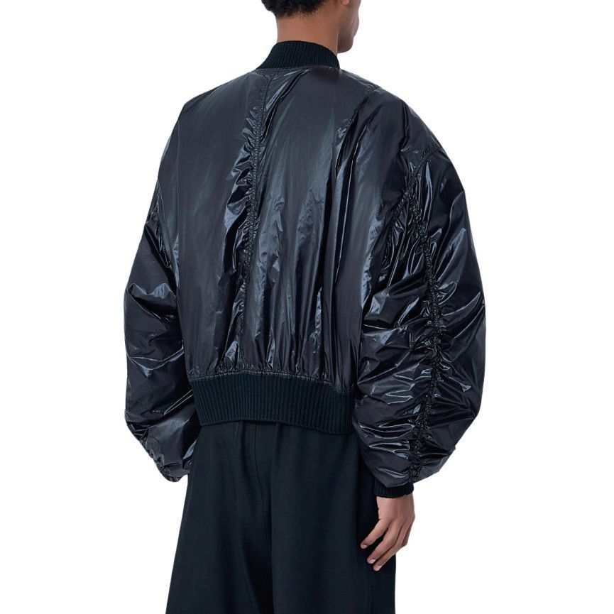 Rick Owens RICK OWENS Temple Black Oversized Bomber Jacket New & Authen Size US M / EU 48-50 / 2 - 2 Thumbnail