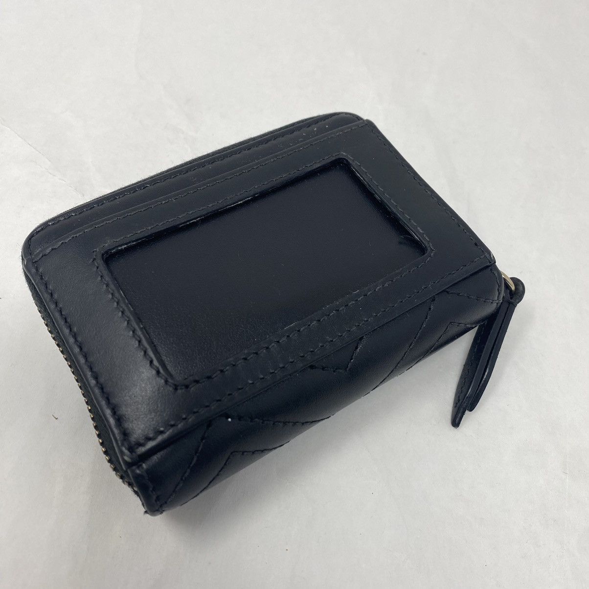 Gucci Gucci Marmont Zip Around Leather Card Black Wallet Size ONE SIZE - 2 Thumbnail