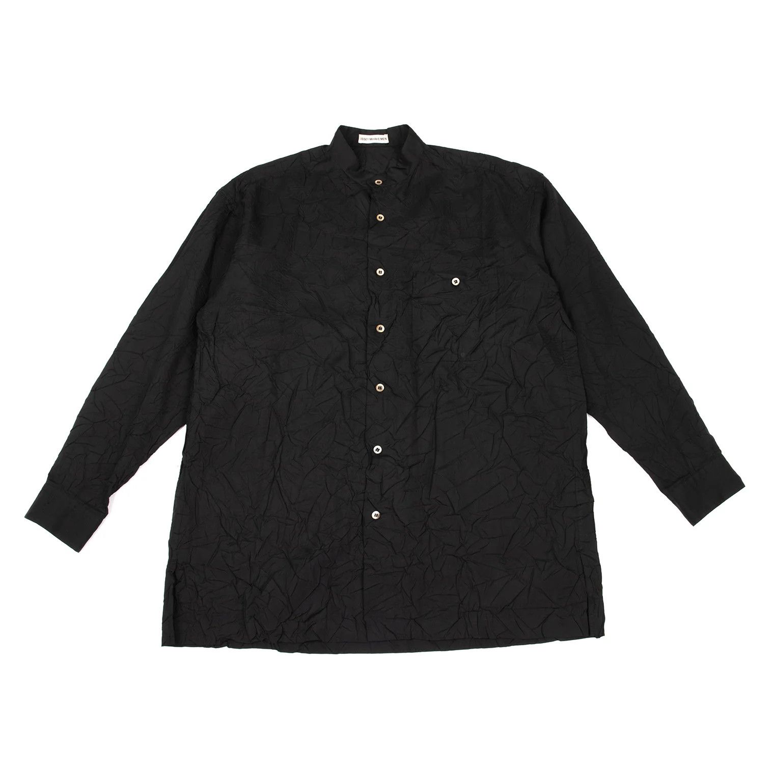 Issey Miyake Band Collar Shirt in Black, Size M Size US M / EU 48-50 / 2 - 1 Thumbnail