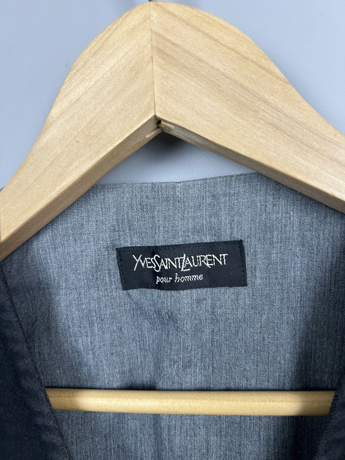 Yves Saint Laurent Vintage Yves Saint Laurent Suit Vest Black Rare Size 48L - 6 Thumbnail