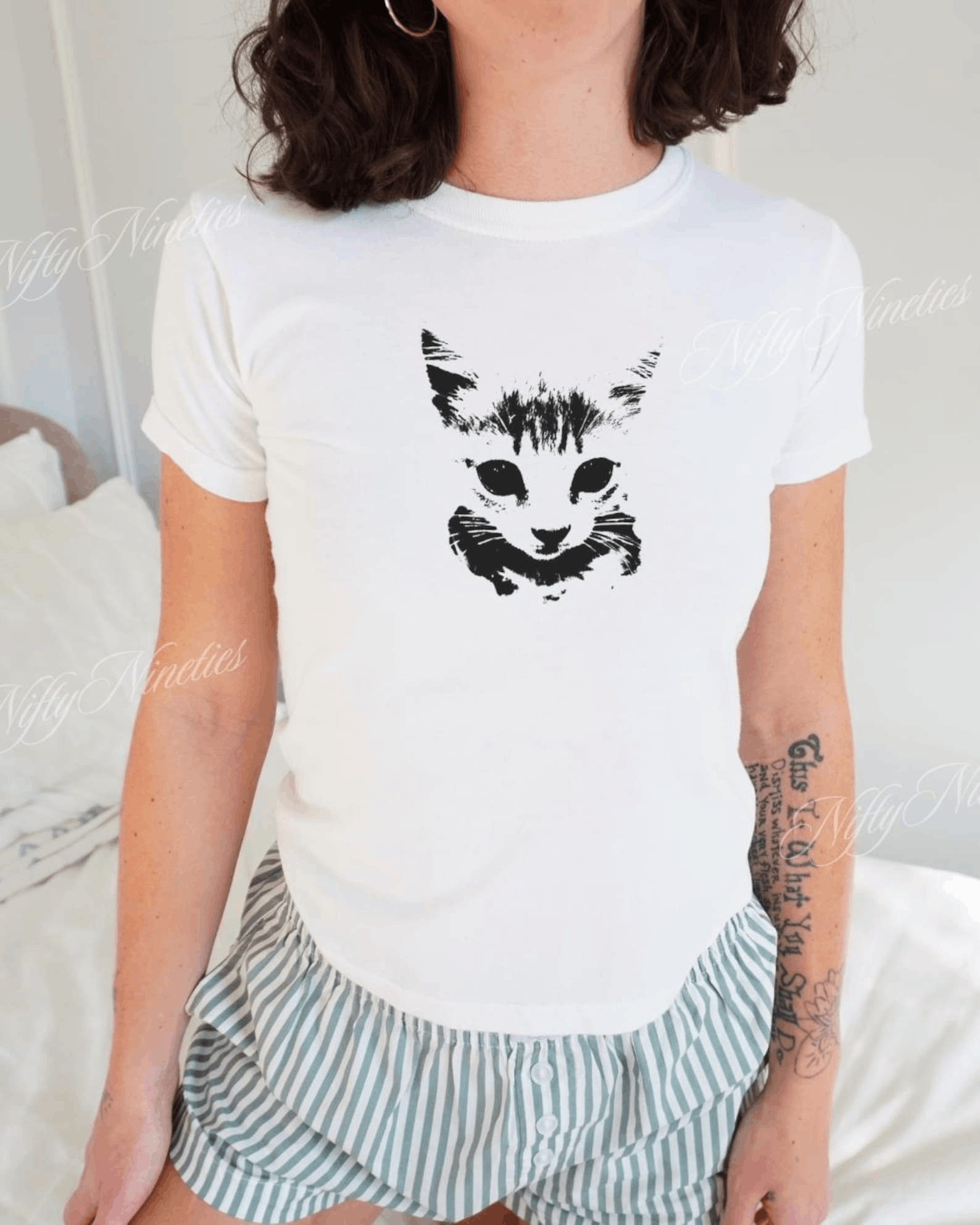 Other Cute Kitten Baby Tee – Cool Cat Graphic Size M / US 6-8 / IT 42-44 - 2 Thumbnail