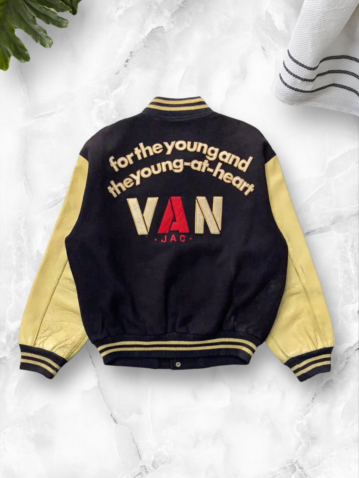Vintage Vintage 70s Van Jac Football Sun Faded Wool Varsity Jacket Size US M / EU 48-50 / 2 - 1 Thumbnail