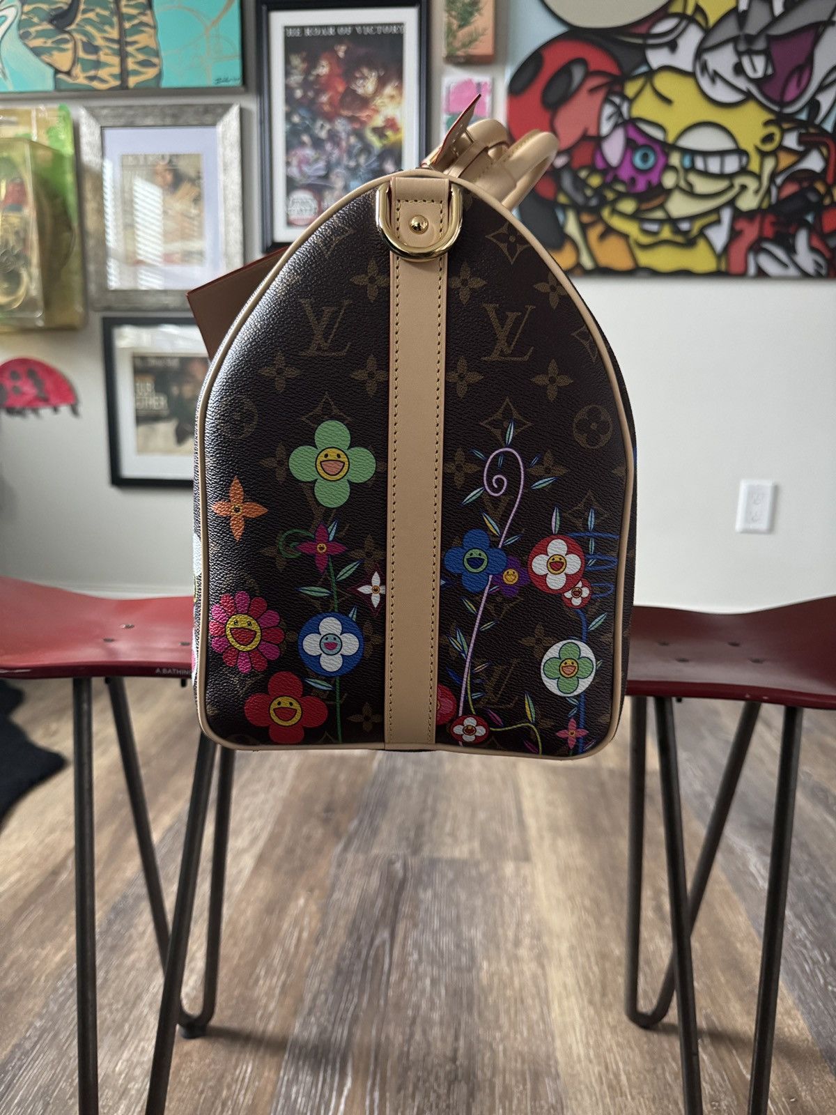 Louis Vuitton × Takashi Murakami Louis Vuitton × Takashi Murakami Keepall Bandoulière 45 Size ONE SIZE - 3 Thumbnail