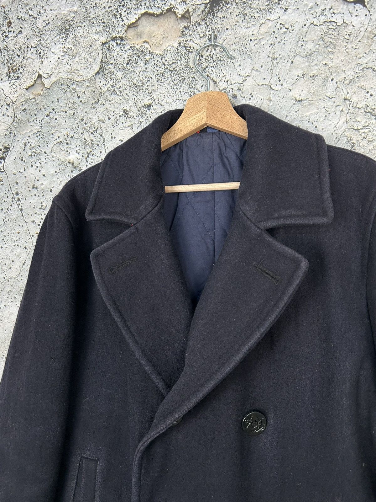 Vintage Vintage Avant Garde Navy Coat Military Archive 90s Size US M / EU 48-50 / 2 - 3 Thumbnail