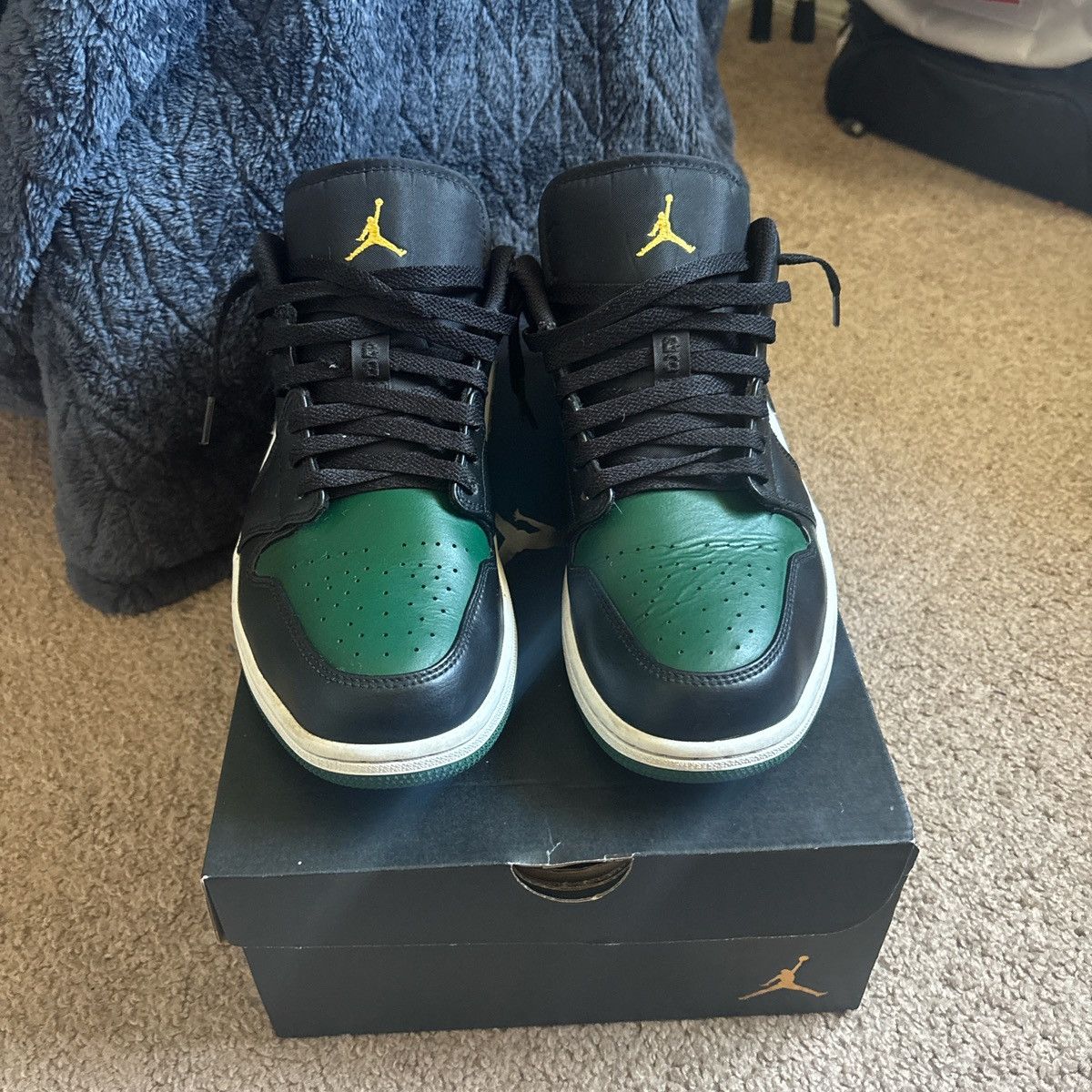 Nike Jordan 1 Low Green Toe Size US 11.5 / EU 44-45 - 3 Thumbnail