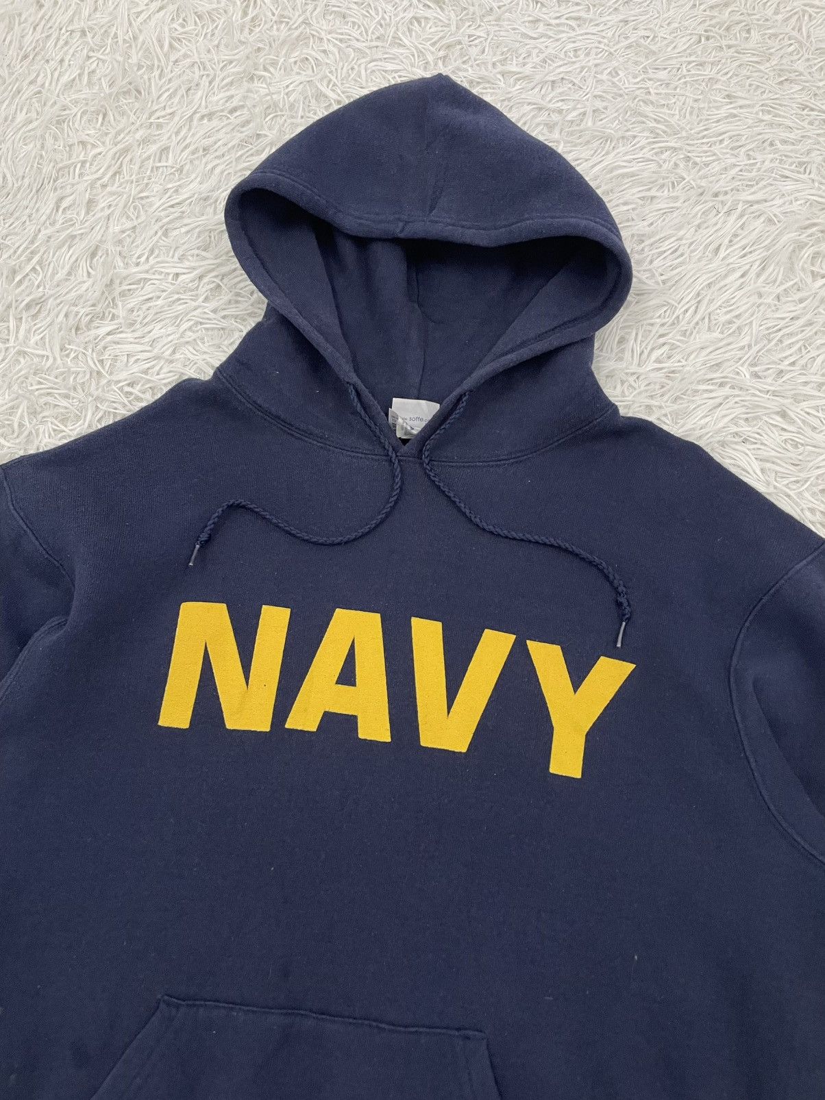 Soffe Vintage Navy Printed Hoodie By Soffe Size US M / EU 48-50 / 2 - 3 Thumbnail