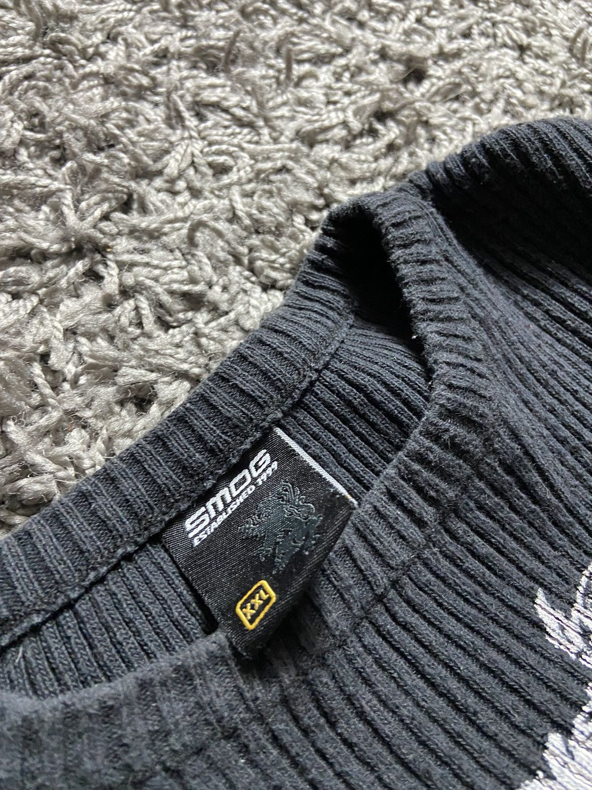 Japanese Brand × Vintage VINTAGE Y2K KNITTED AVANT GARDE SWEATER SMOG BRITISH EMPIRE Size US XL / EU 56 / 4 - 3 Thumbnail