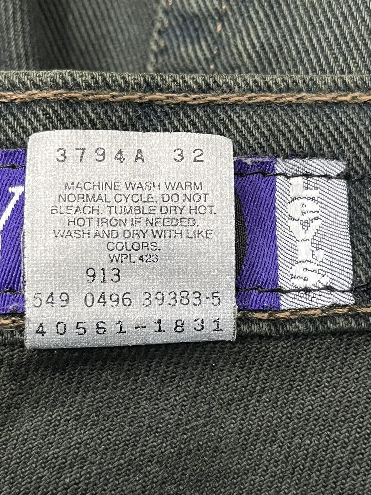 Levi's Made & Crafted VERY RARE Dark Green 90’s Levi’s SiverTab BAGGY Made In USA Size US 31 - 9 Thumbnail