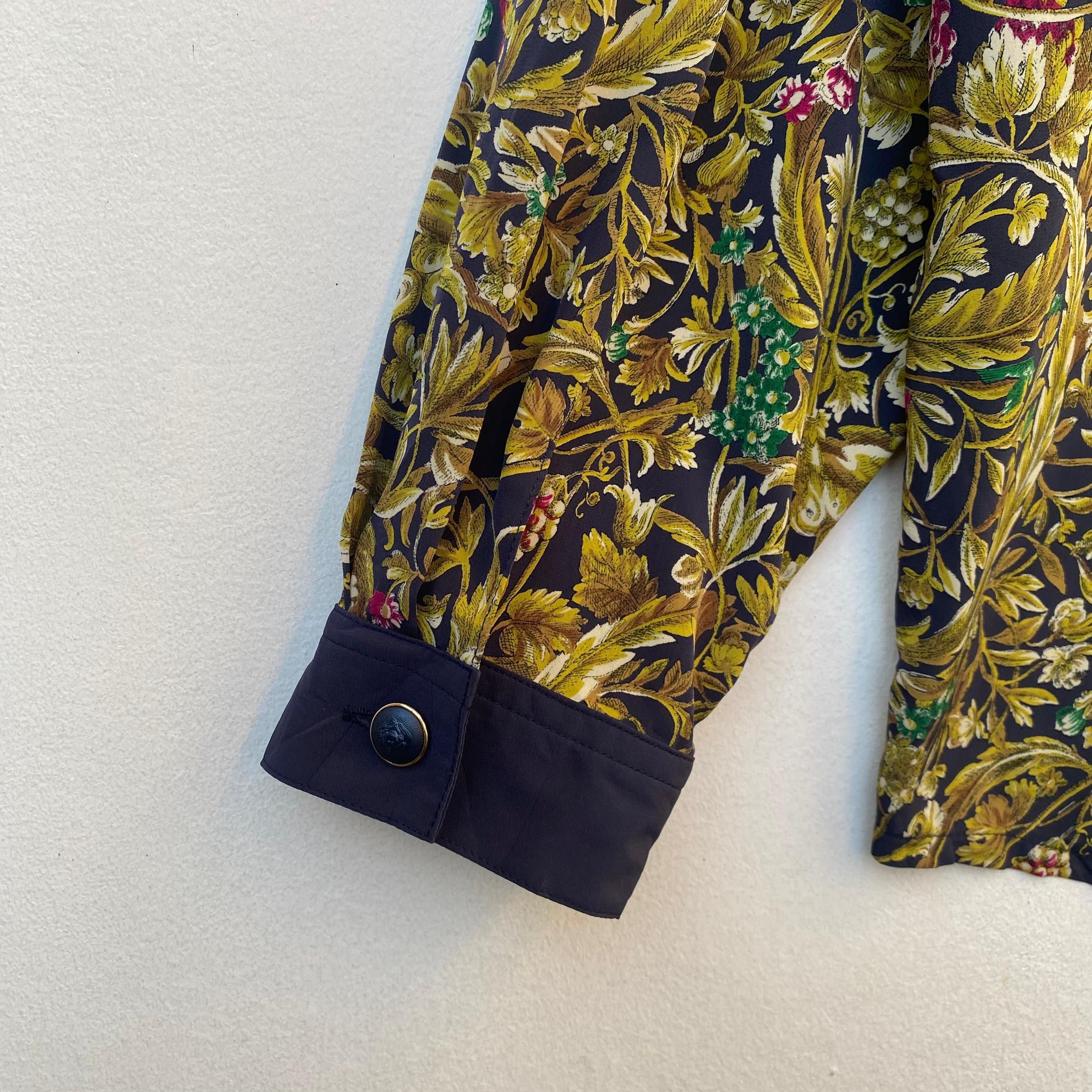 Vintage VINTAGE WOMEN BLOUSE COLLARED EXTRA LARGE FLORAL LEAVES ART Size XL / US 12-14 / IT 48-50 - 7 Thumbnail