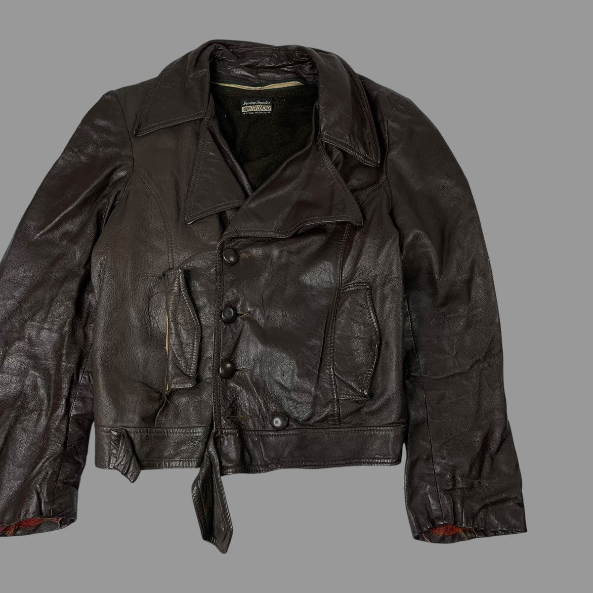 Vintage Vintage 1960s brown leather jacket Size US M / EU 48-50 / 2 - 3 Thumbnail