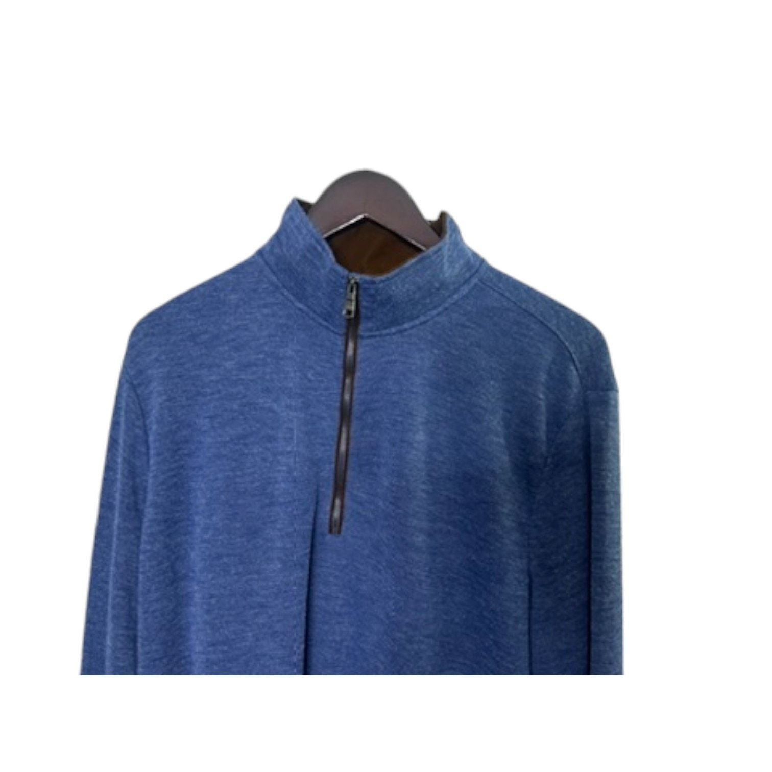 Banana Republic Banana Republic Blue Brushed Half-Zip Pullover Men's XL Size US XL / EU 56 / 4 - 9 Thumbnail