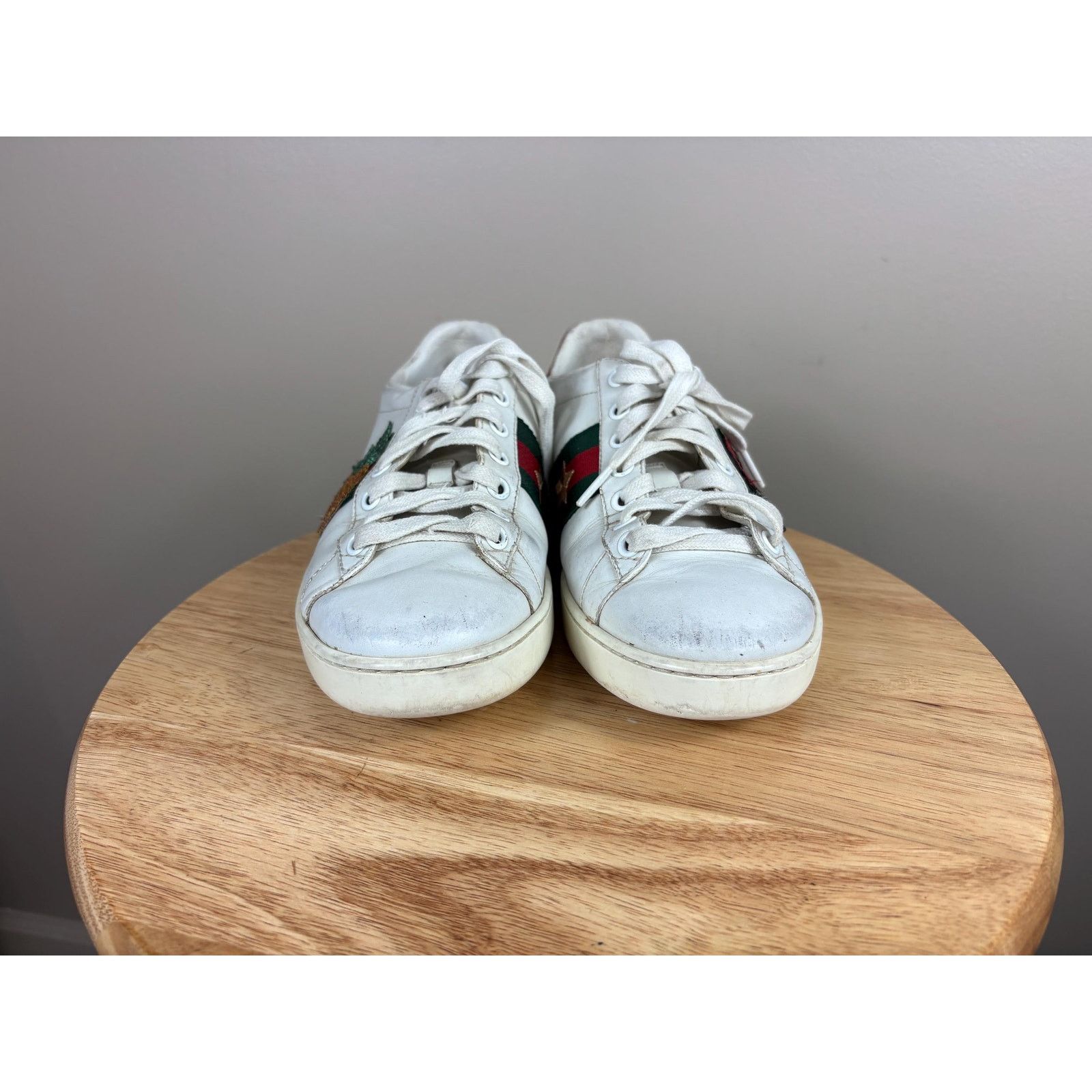 Gucci Authentic Gucci Ace White Leather Embroidered Sneaker Size US 6.5 / IT 36.5 - 3 Thumbnail