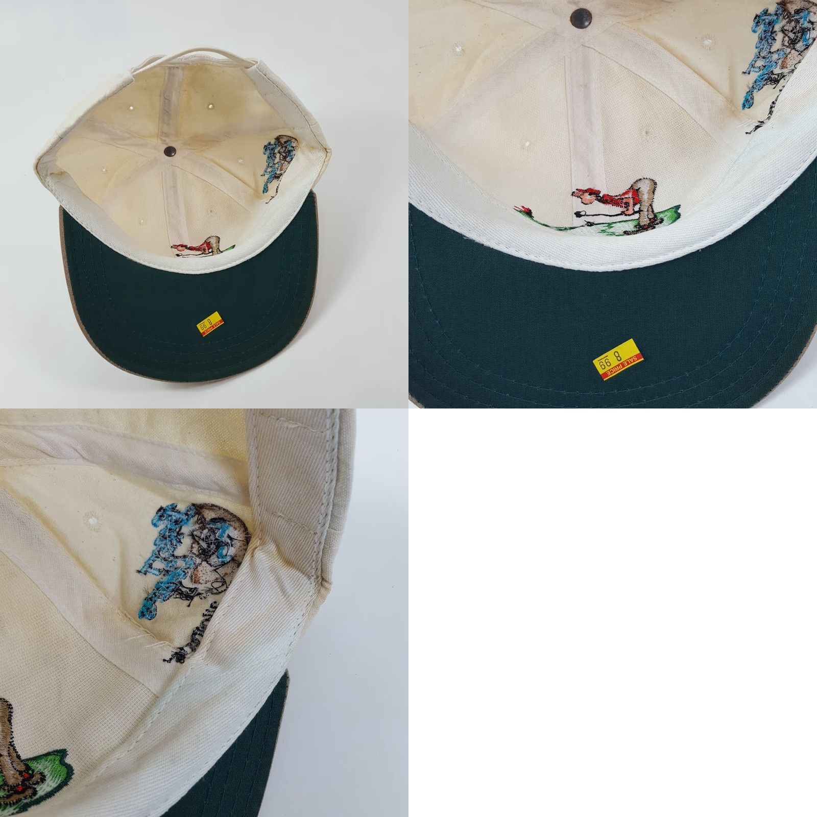Vintage VINTAGE Brett Ogle Baseball Cap Hat Men One Size Beige Cotton Canvas Adjustable 90s Golf PGA Preppy Funny Parody Cap Size ONE SIZE - 8 Thumbnail