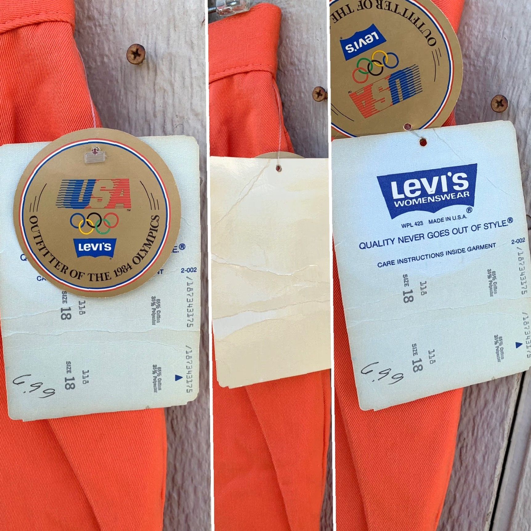 Levi's VINTAGE Levi's 5 pocket jeans style pants 1984 Olympics size 18 waist 33 in 1980s Size 40" / US 18 - 6 Thumbnail